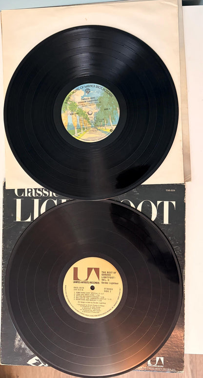 Gordon Lightfoot -2 Vinyl Records - Endless Wire & Classic Lightfoot