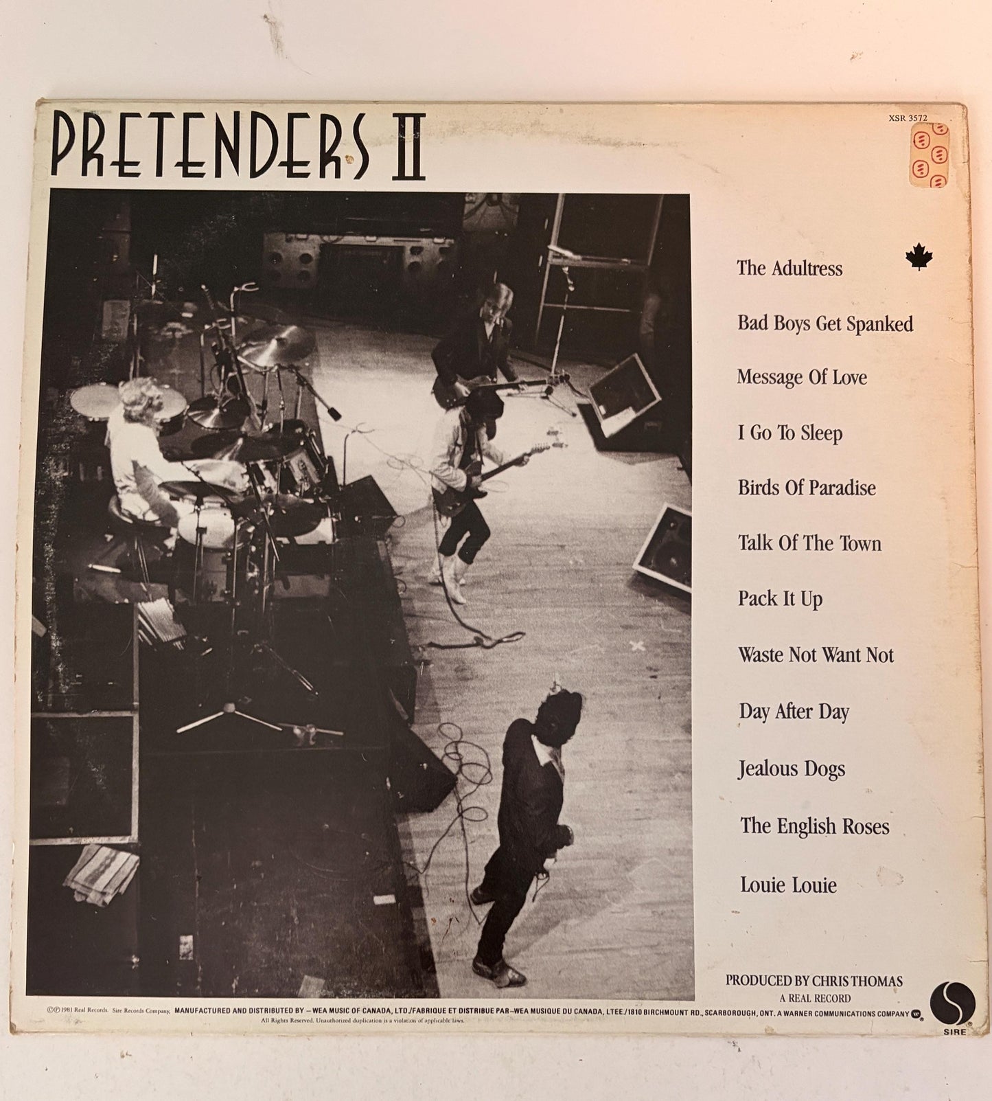 The Pretenders II 1981 Vinyl Record