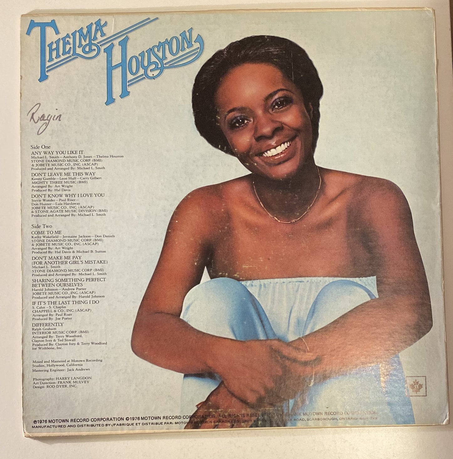 Thelma Houston - Any Way You Like It - 1976 Vinyl LP