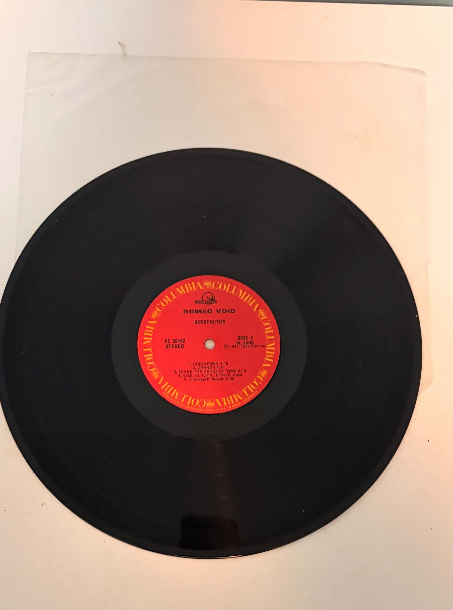 Romeo Void - Benefactor 1982 Vinyl Record