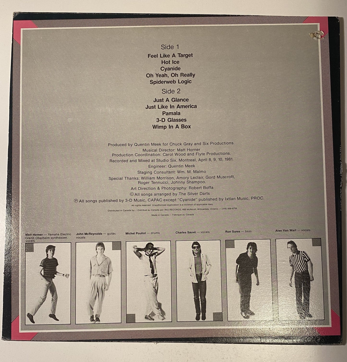 The Silver Darts - Feel Like a Target 1981 Vinyl LP