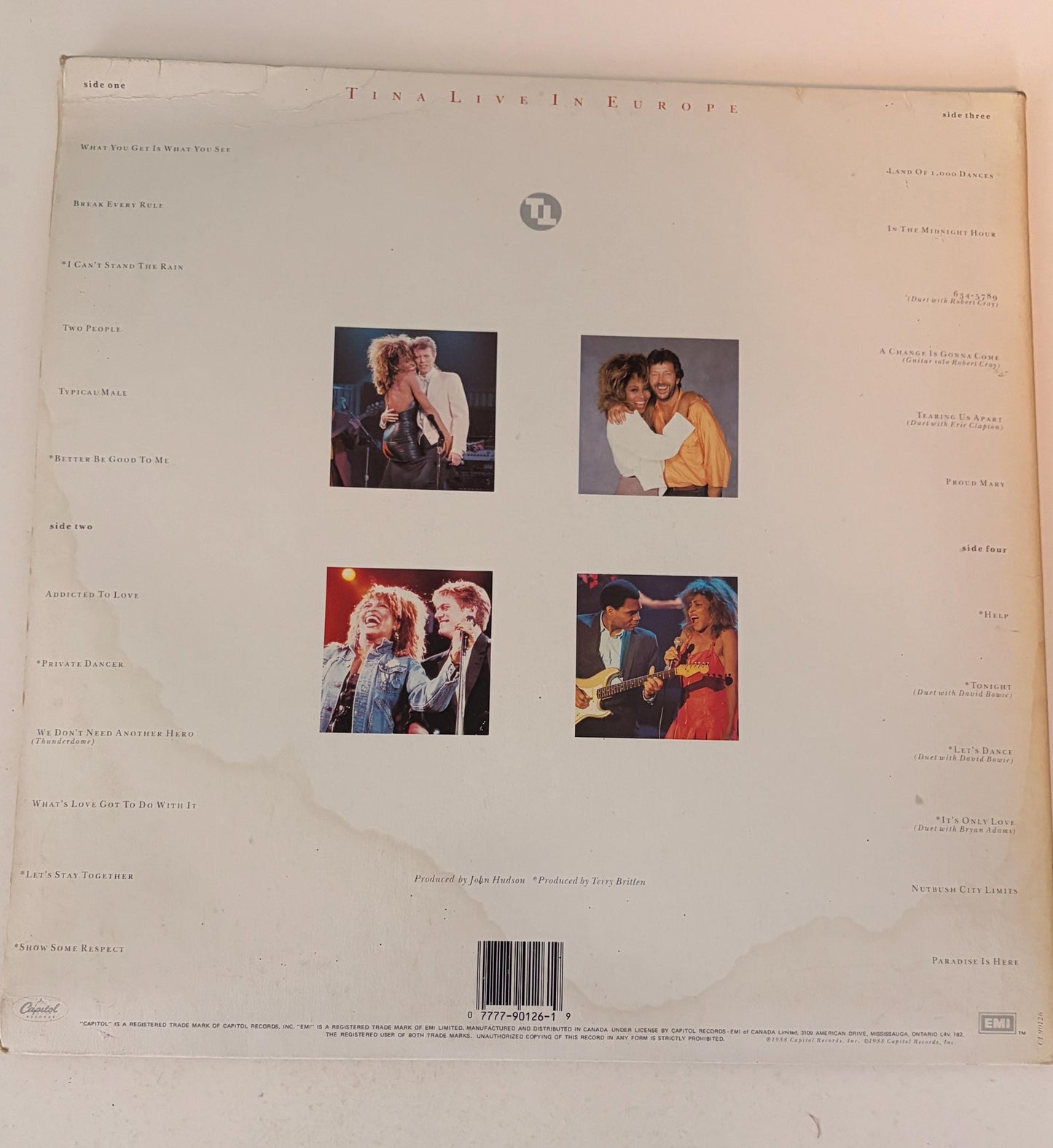 Tina Live in Europe - 1988 Double Vinyl Record