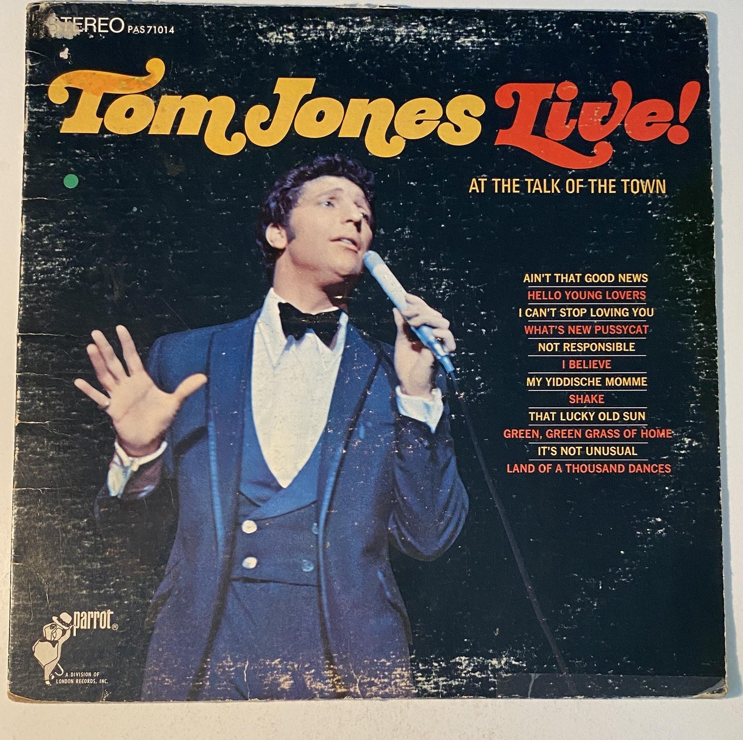 Tom Jones - Live At The Talk of the Town 1967 Vinyl LP