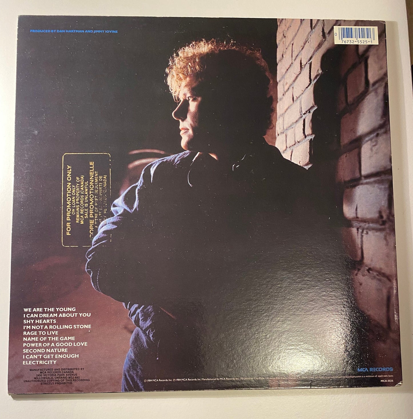 Dan Hartman - I Can Dream About You - 1984 Vinyl LP - Promo Copy