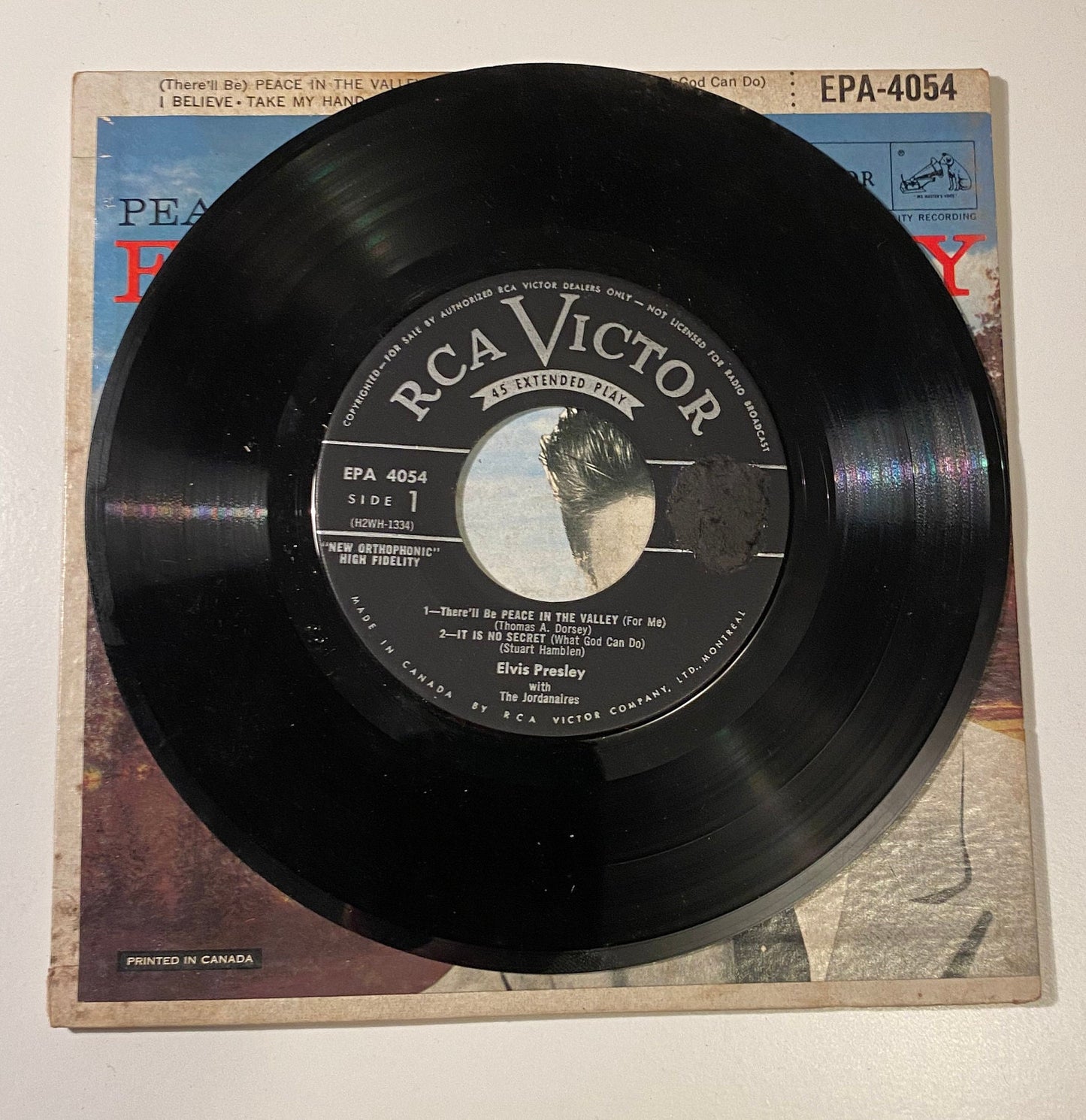 Elvis Presley - Peace in the Valley 1957 45 RPM Vinyl LP