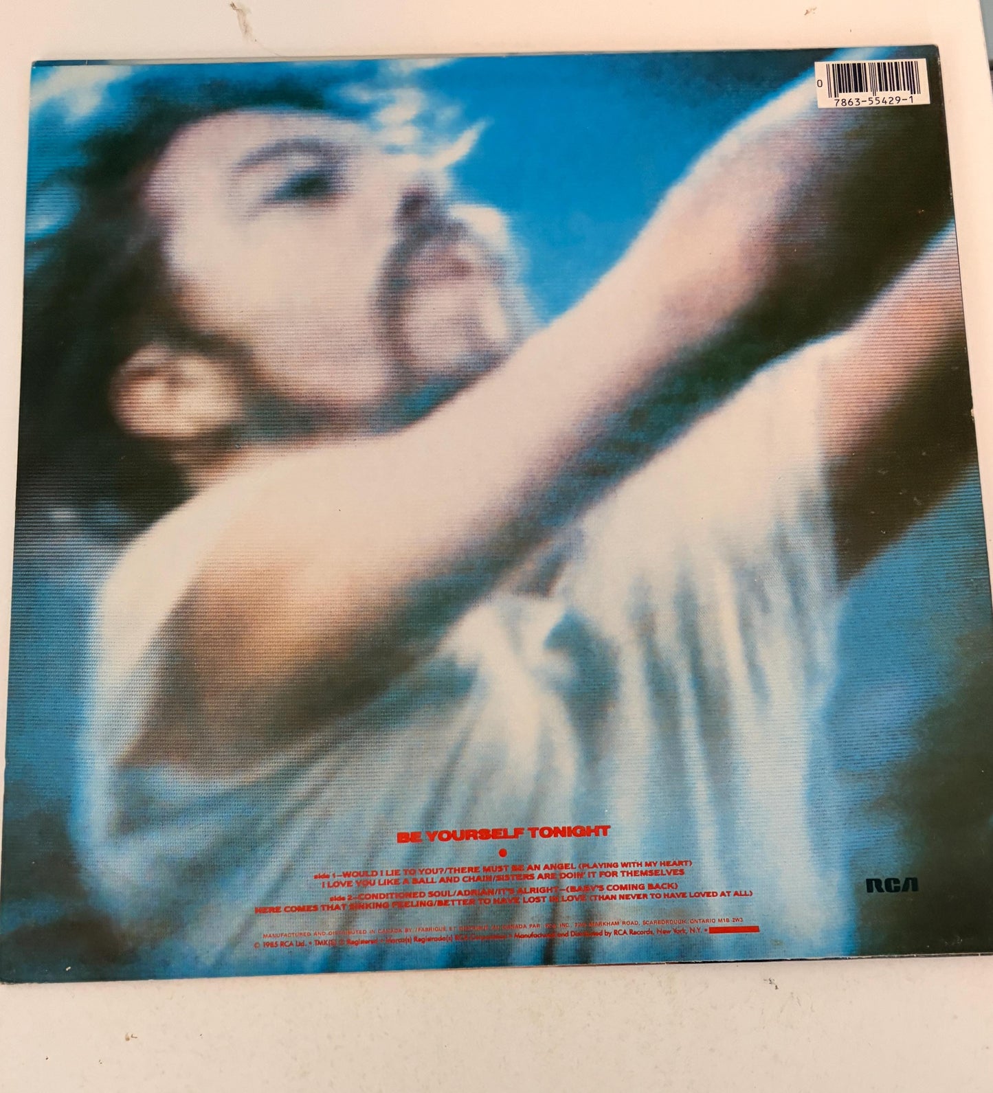 Eurythmics - Be Yourself Tonight 1985 Vinyl Record