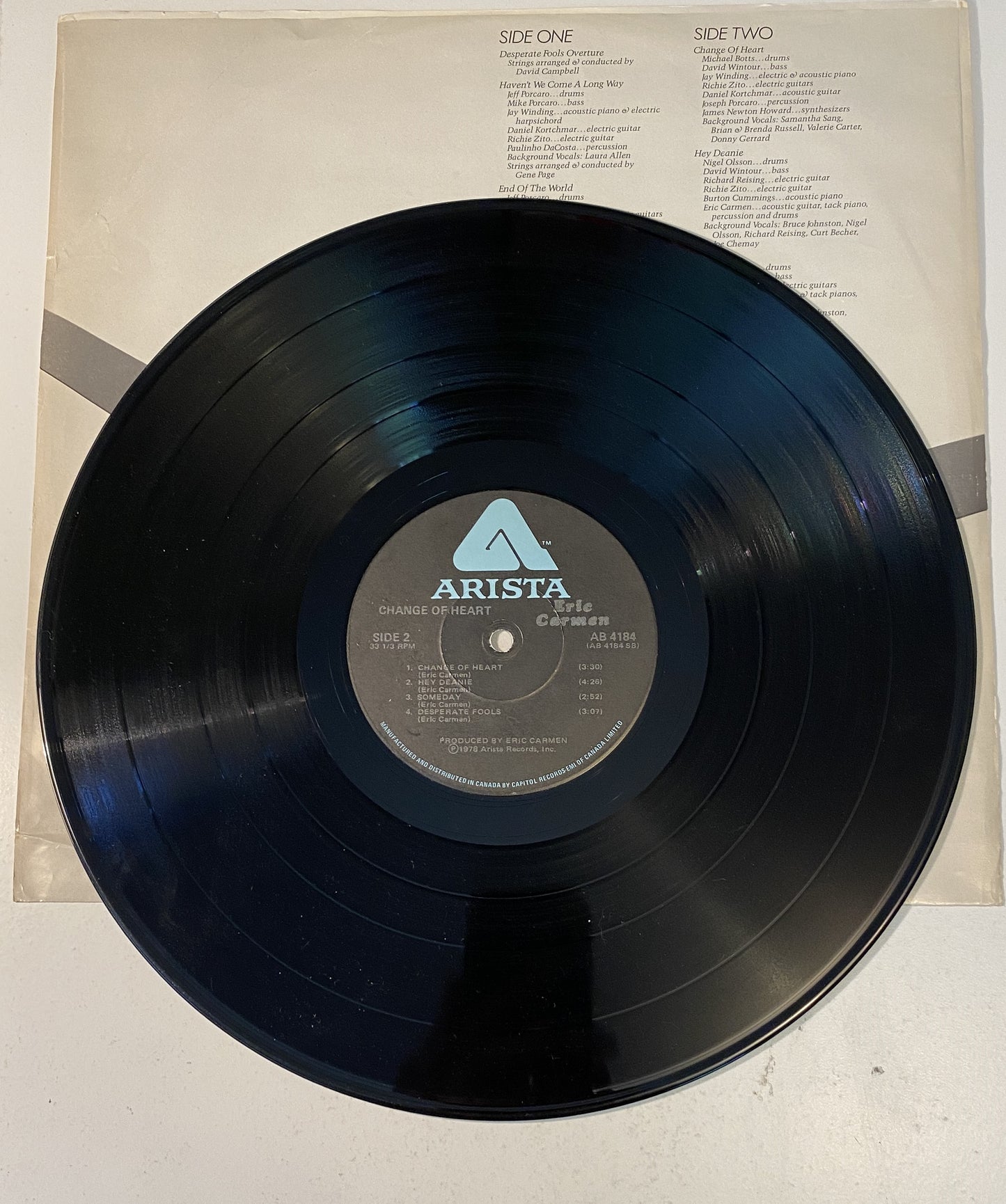 Eric Carmen - Change of Heart 1978 Vinyl