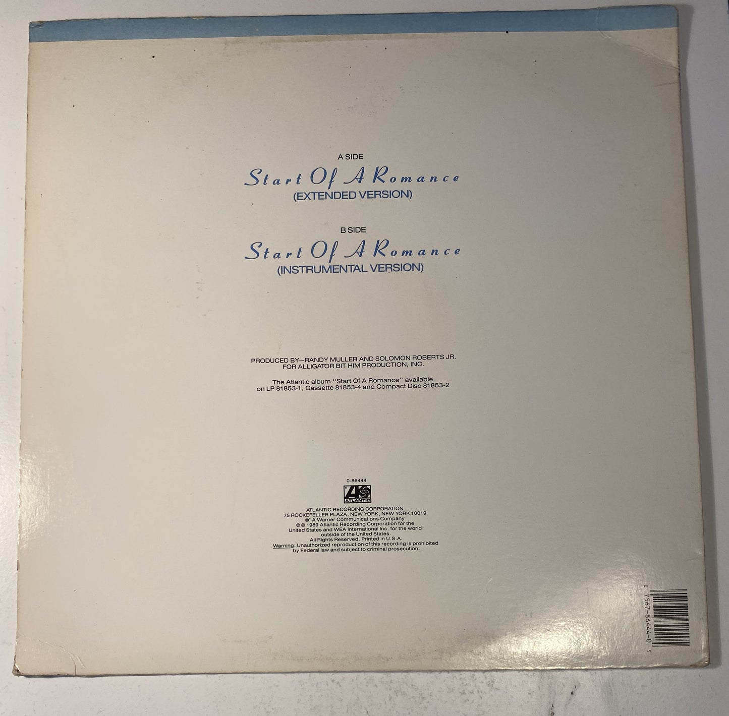 Skyy - Start of a Romance 1989 12" Vinyl Single
