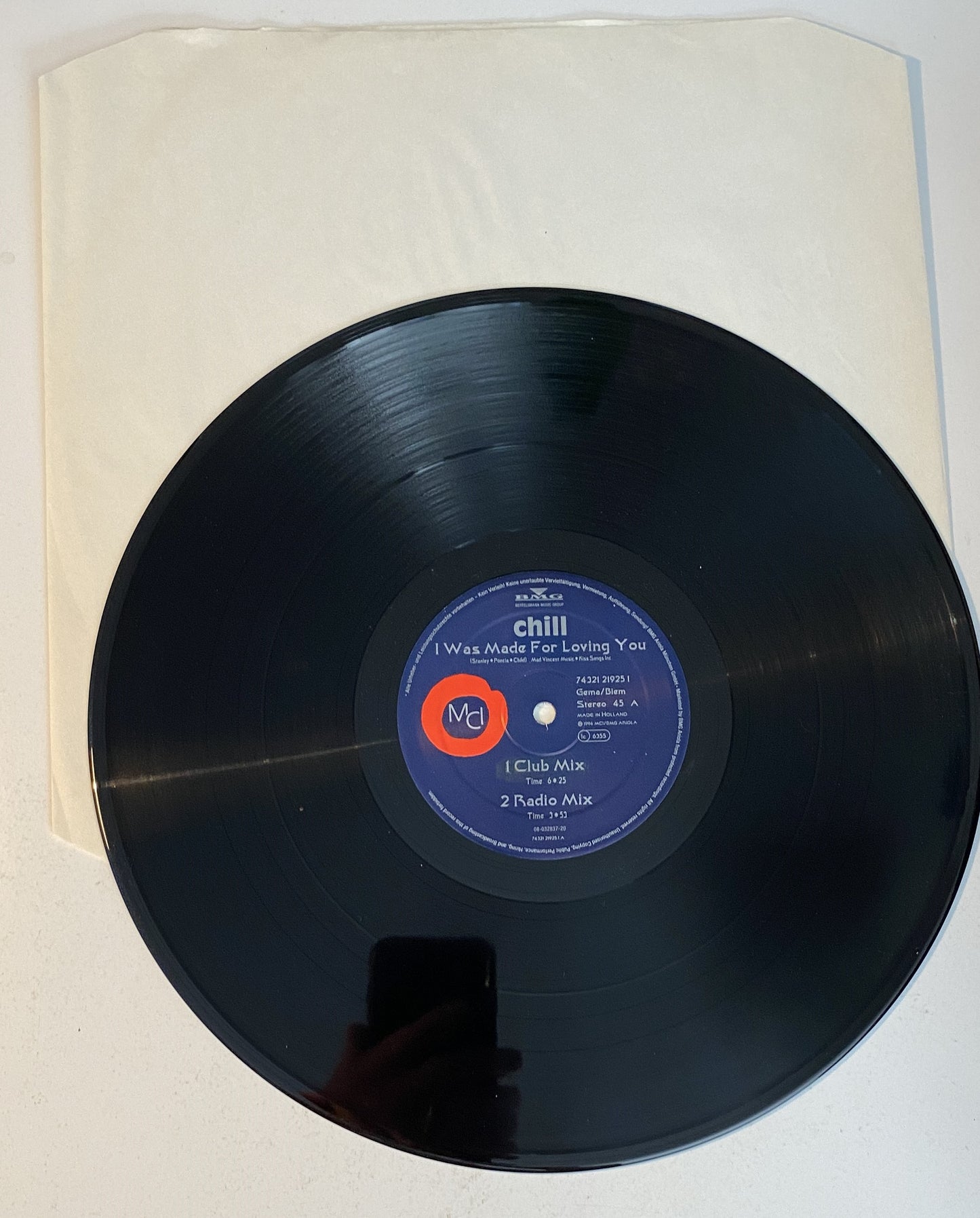 Chill - I Was Made For Loving You 1994 12" Single