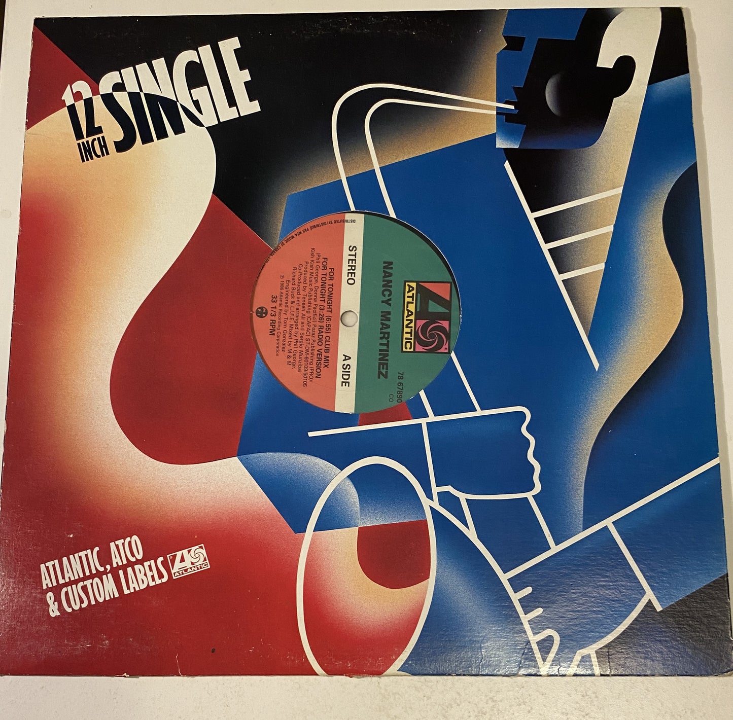 Nancy Martinez - For Tonight 12" Single 1986 Vinyl