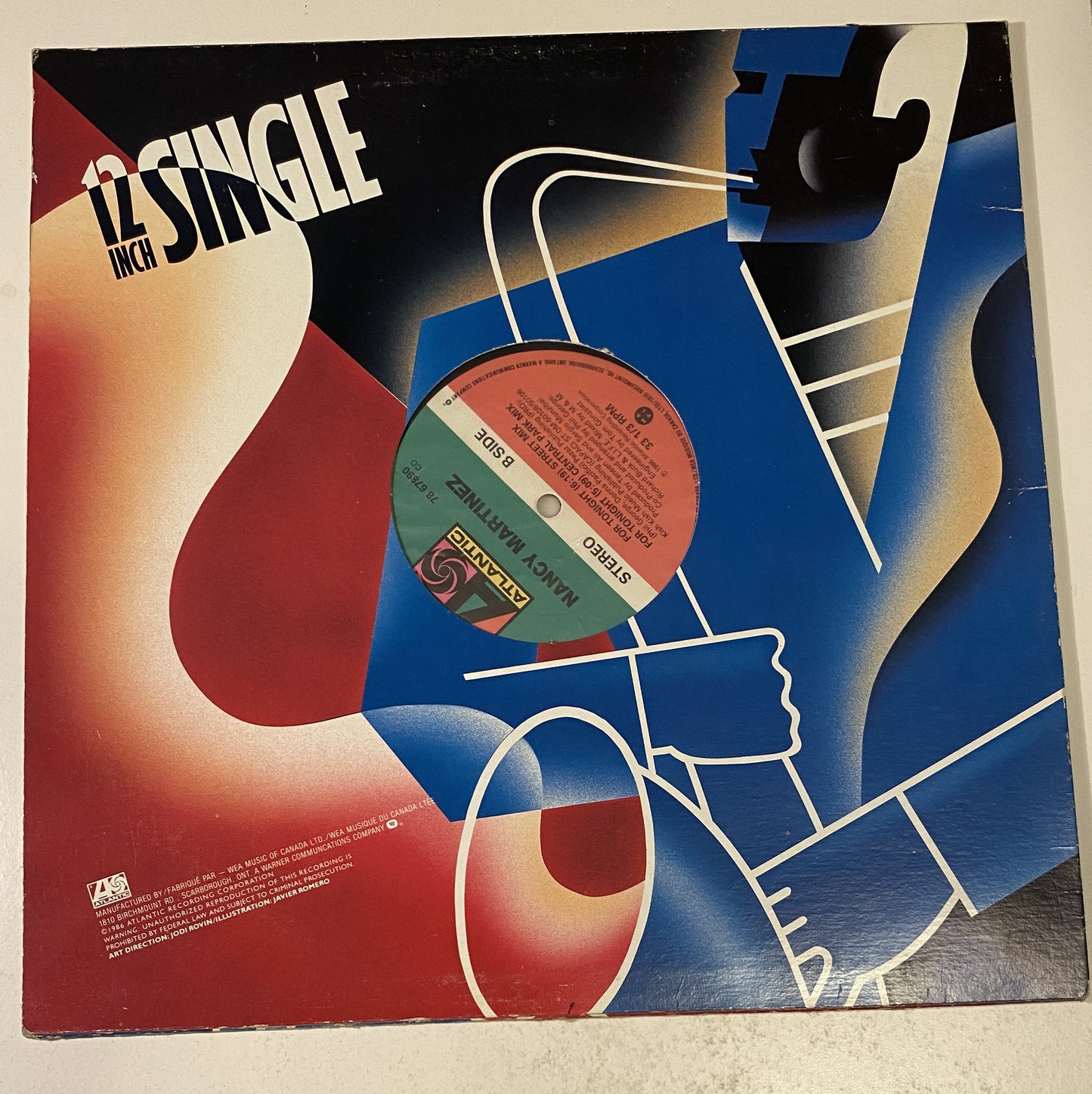 Nancy Martinez - For Tonight 12" Single 1986 Vinyl