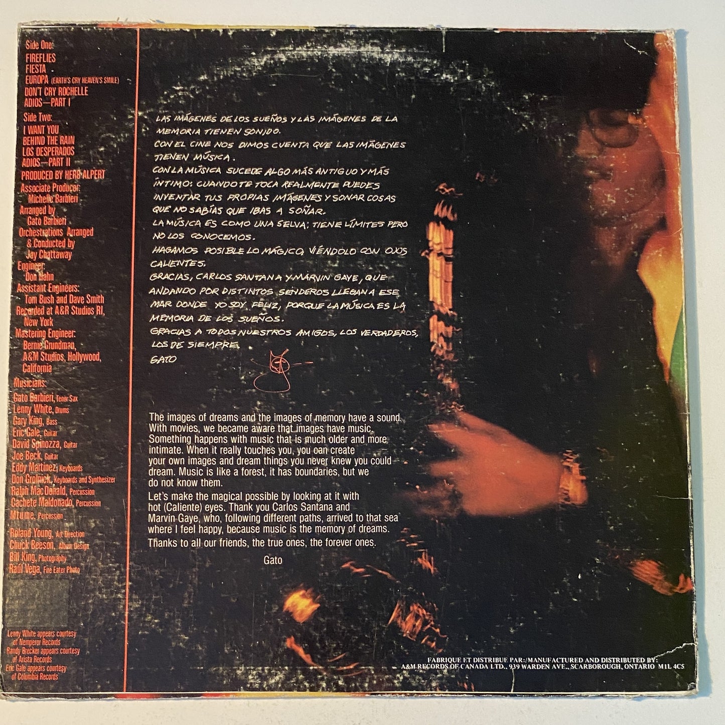 Gato Barbieri - Caliente 1976 Vinyl LP
