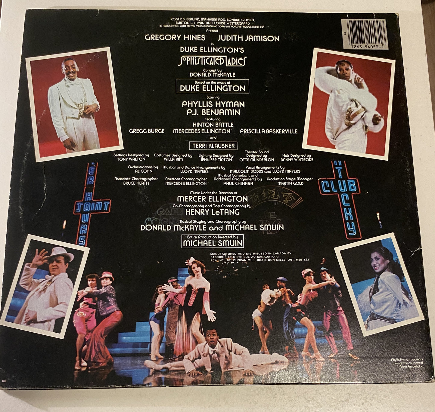 Duke Ellington's Sophisticated Ladies Original Broadway Cast 1981 Vinyl LP