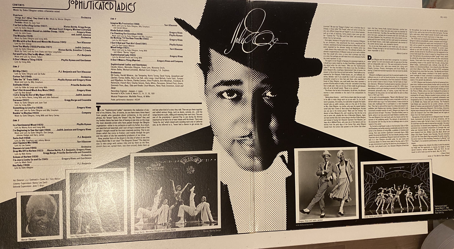 Duke Ellington's Sophisticated Ladies Original Broadway Cast 1981 Vinyl LP