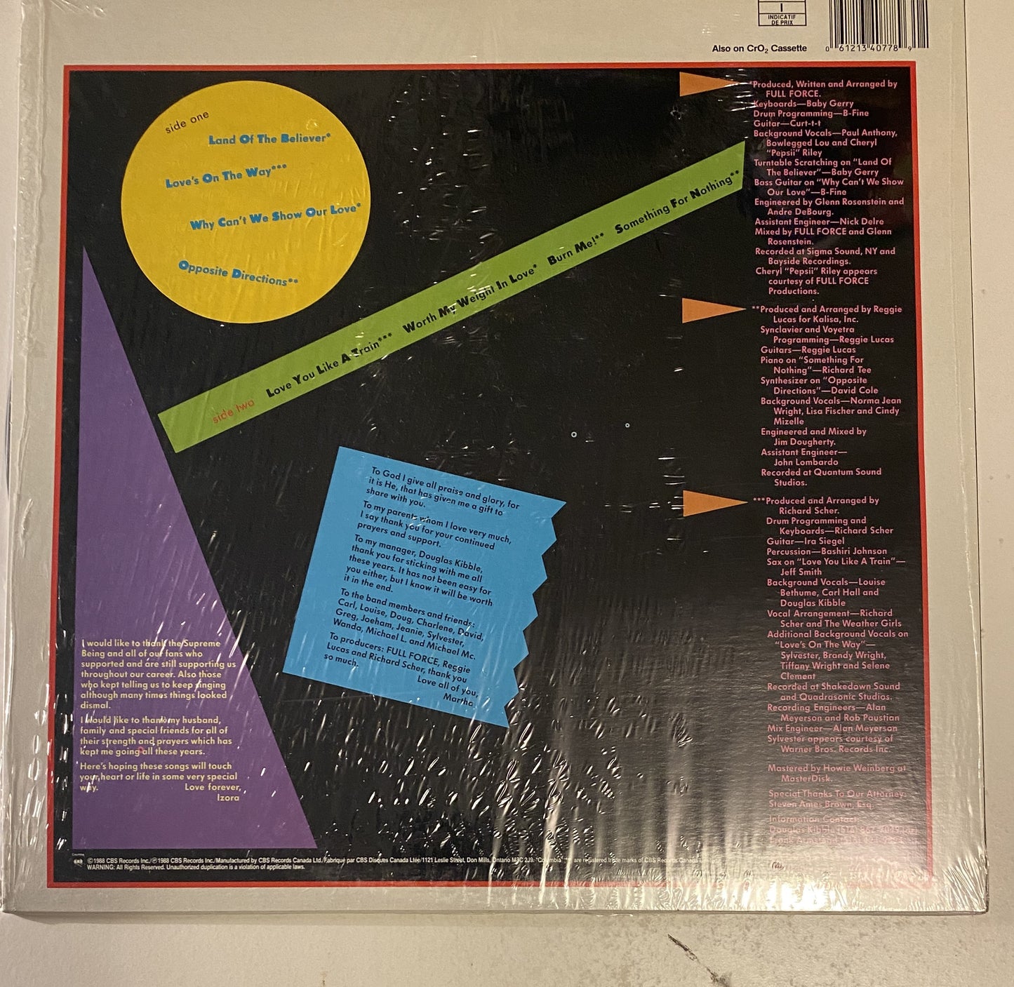 The Weather Girls 1988 Vinyl LP