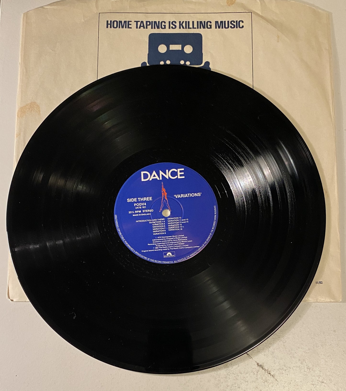 Andrew Lloyd Webber's Song &amp; Dance Original Cast Recording 1982 Vinyl LP