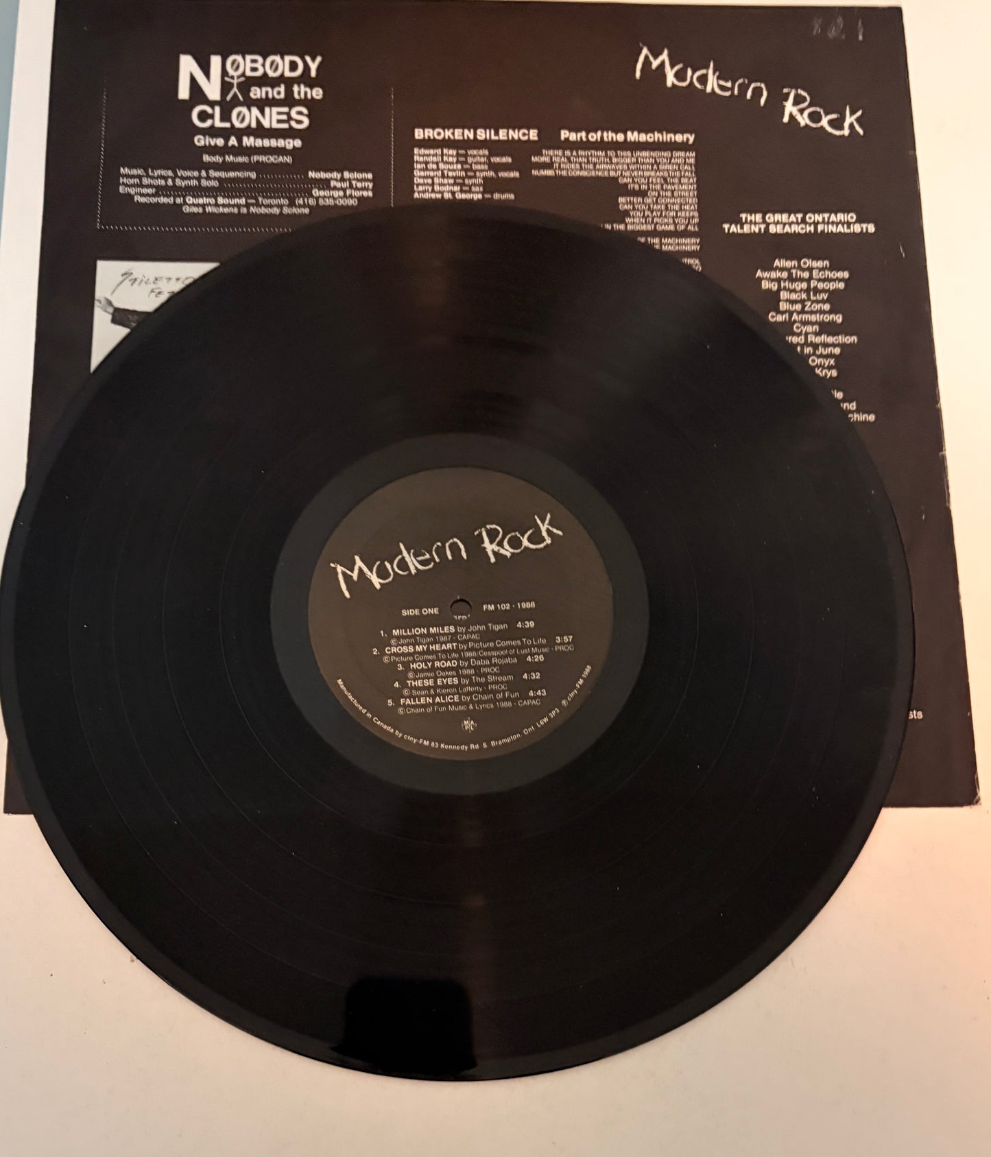 Great Ontario Modern Rock 1988 Vinyl LP
