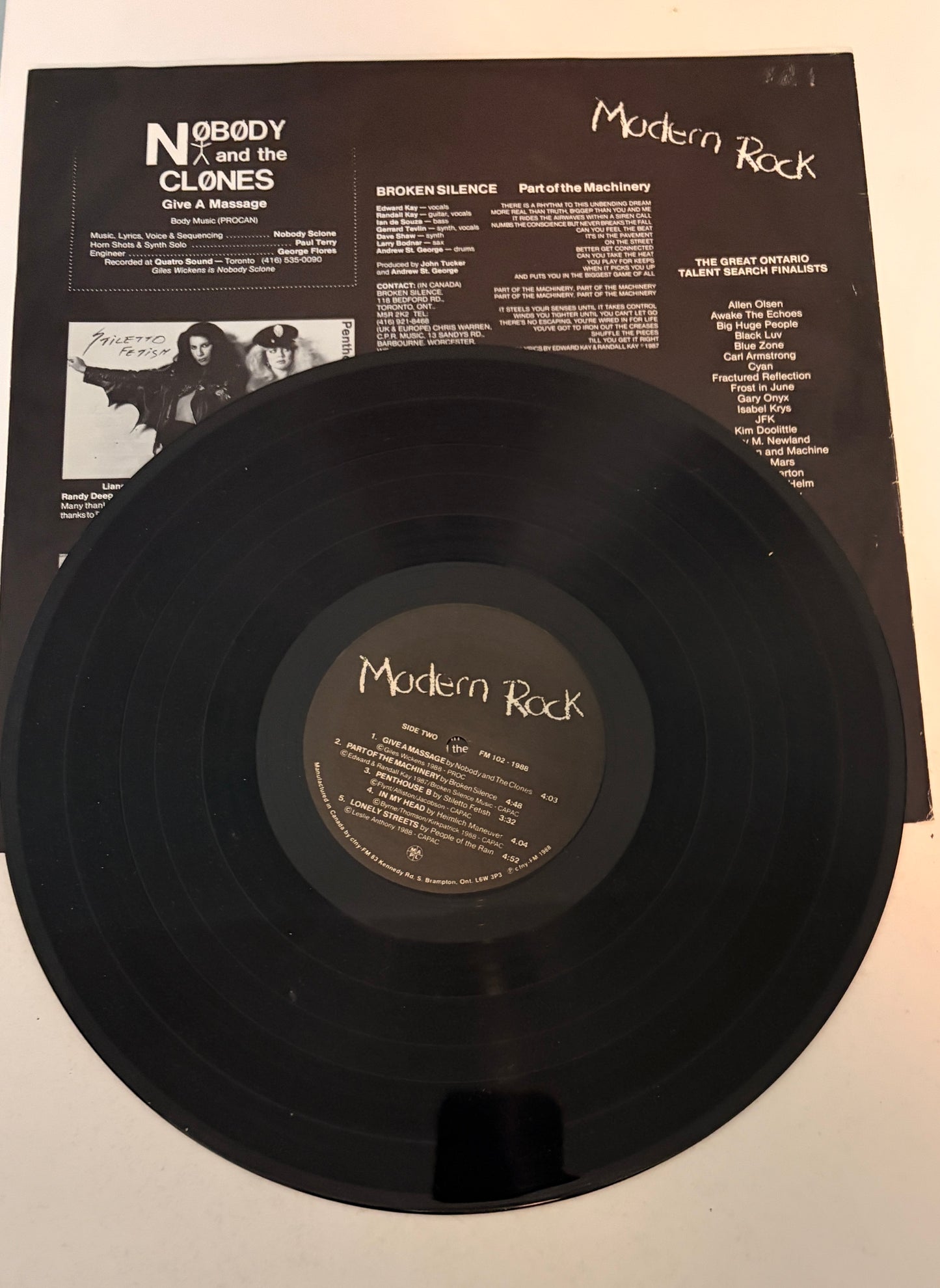 Great Ontario Modern Rock 1988 Vinyl LP