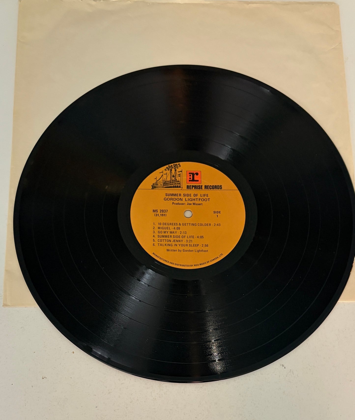 Gordon Lightfoot Summer Side of Life 1971 Vinyl LP