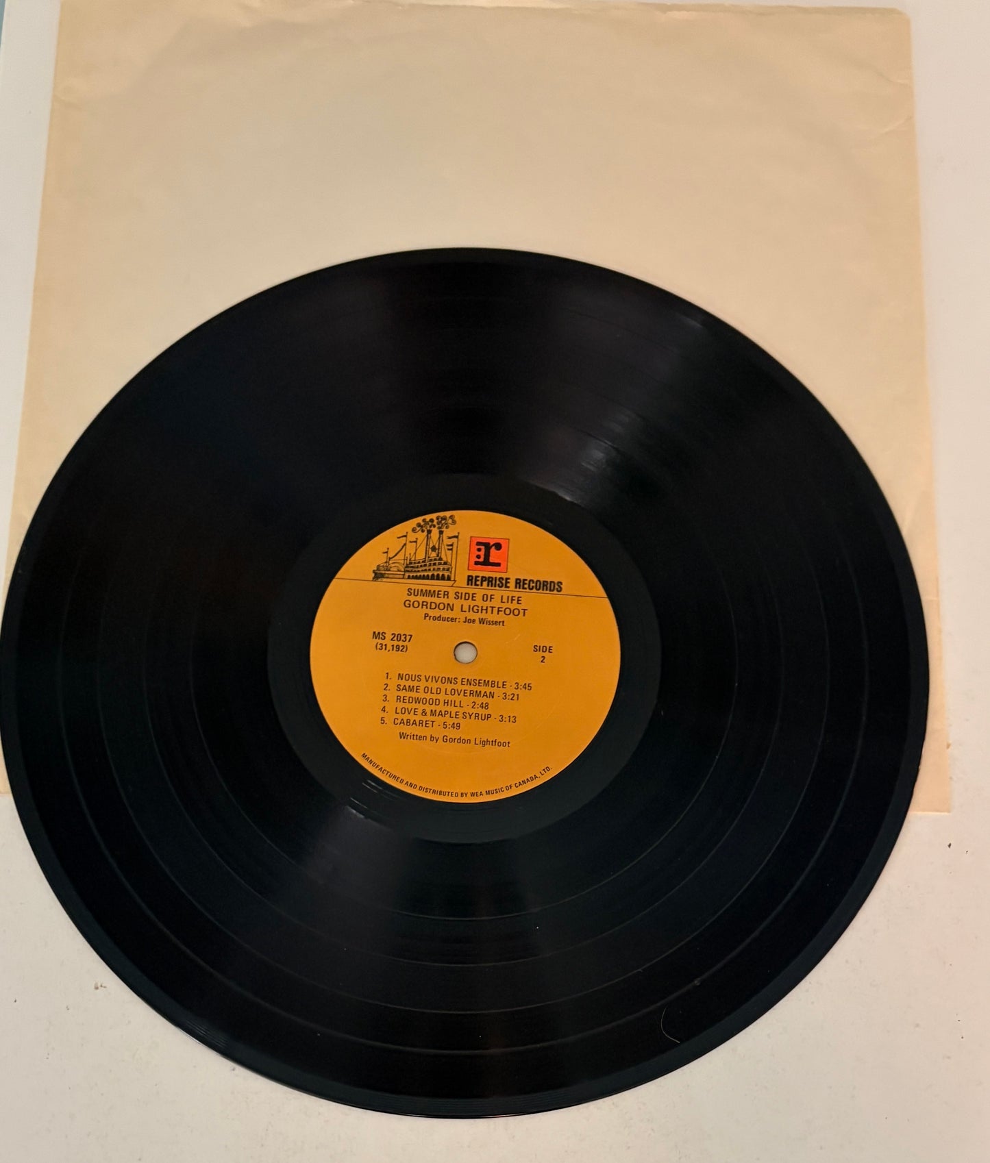 Gordon Lightfoot Summer Side of Life 1971 Vinyl LP