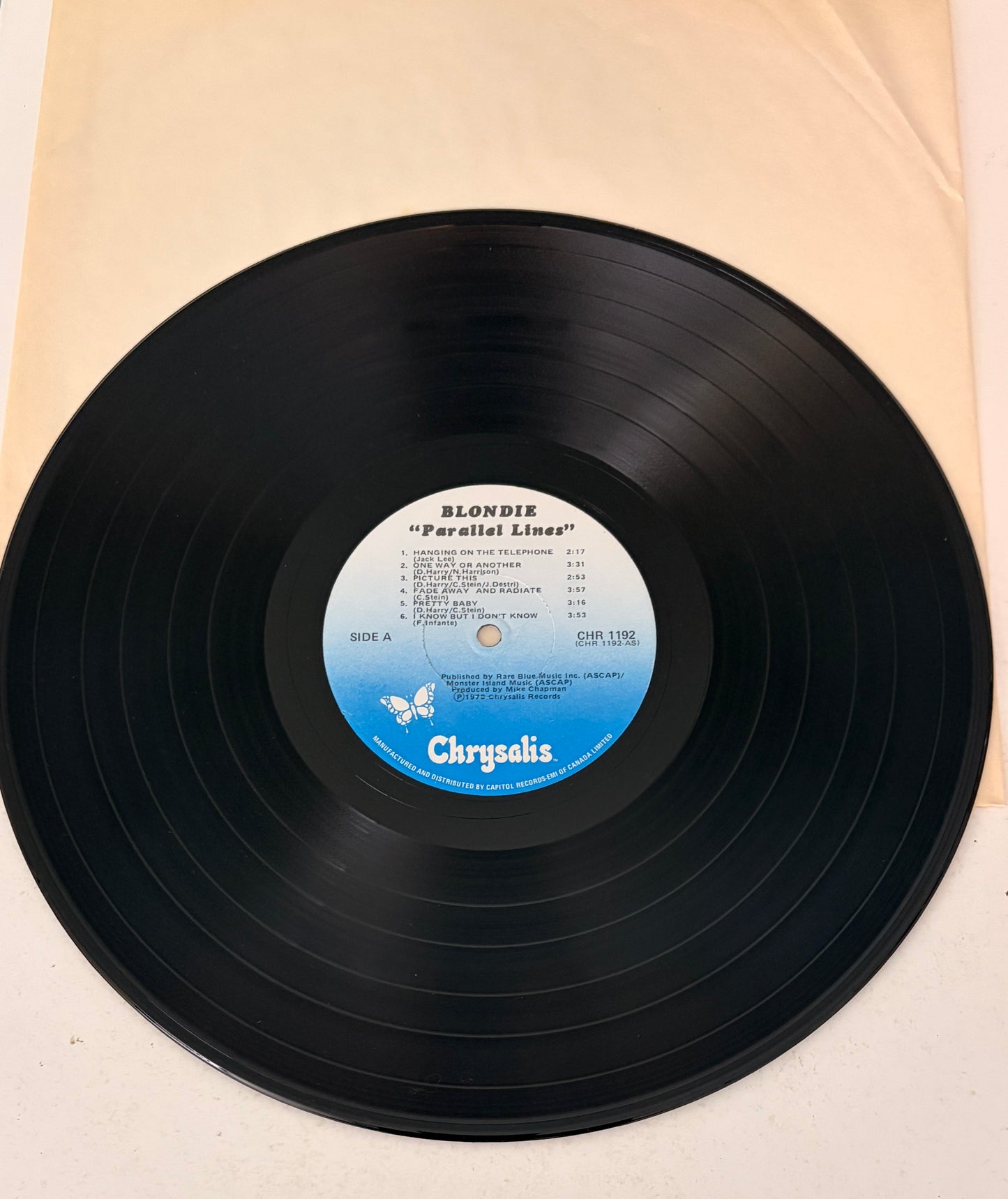 Blondie Parallel Lines 1978 Vinyl LP