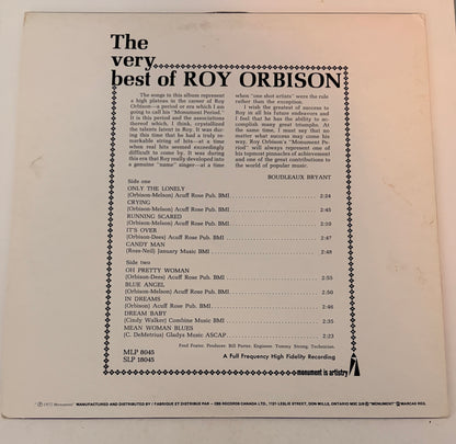 The Very Best of Roy Orbison 1972 Vinyl LP