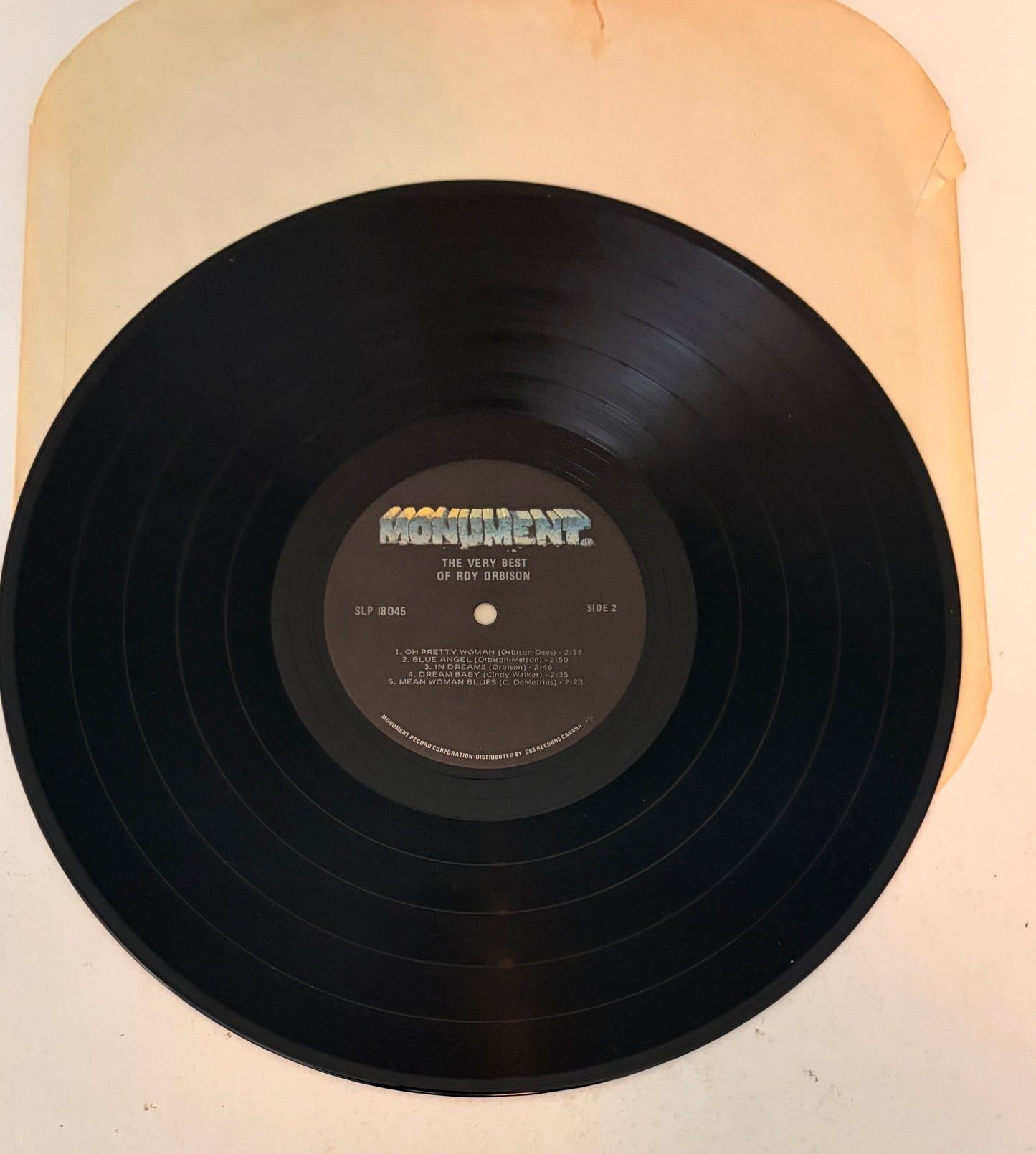 The Very Best of Roy Orbison 1972 Vinyl LP