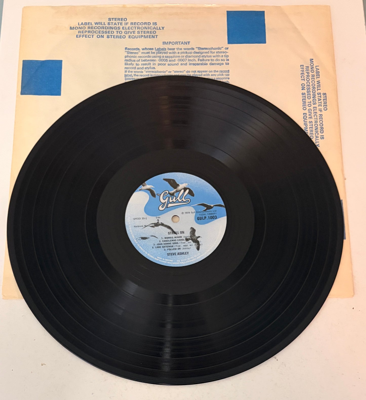 Steve Ashley Stroll On (Includes Insert) 1974 Vinyl LP