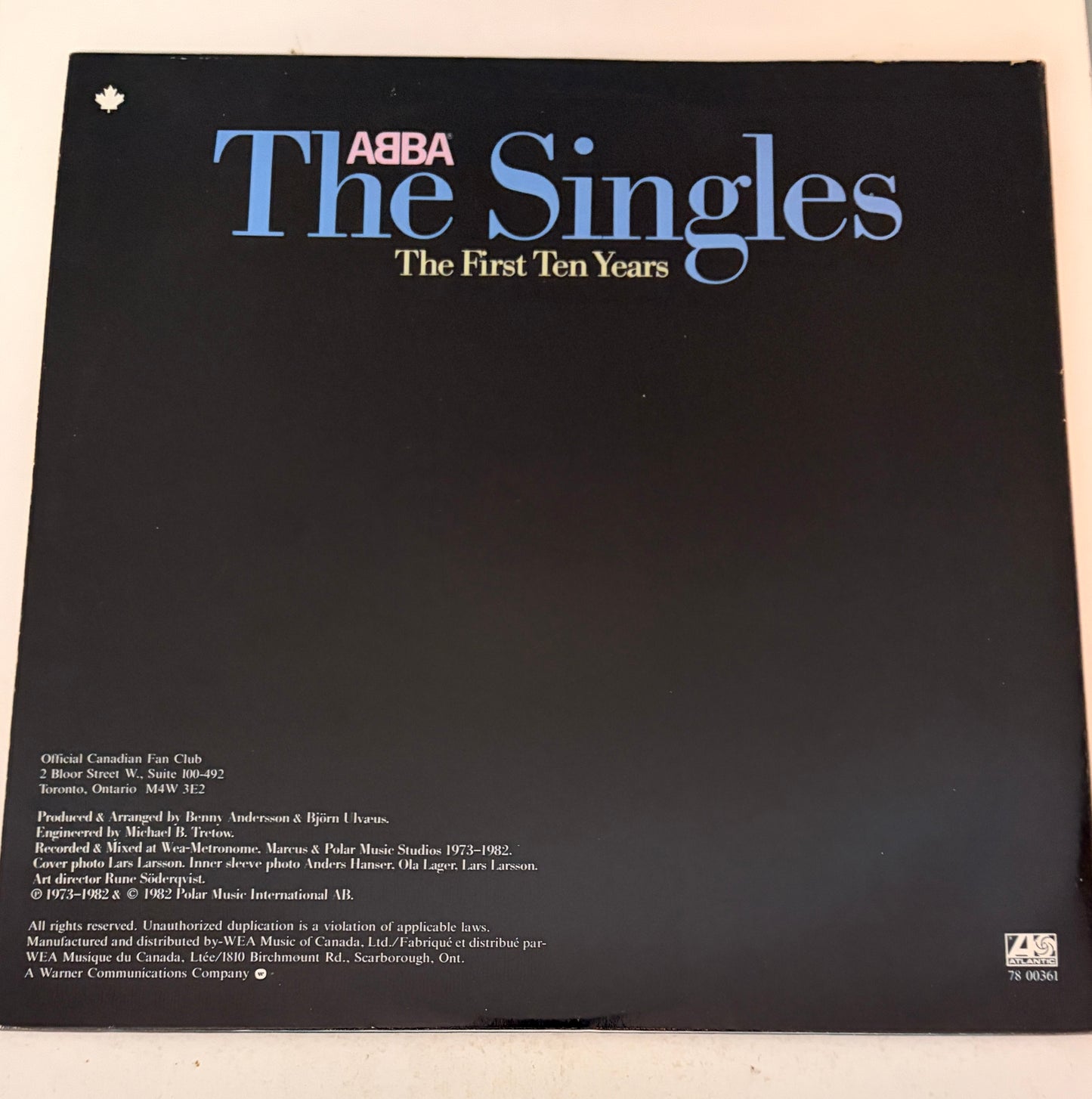 Abba The Singles - The First Ten Years Double Vinyl LP 1982