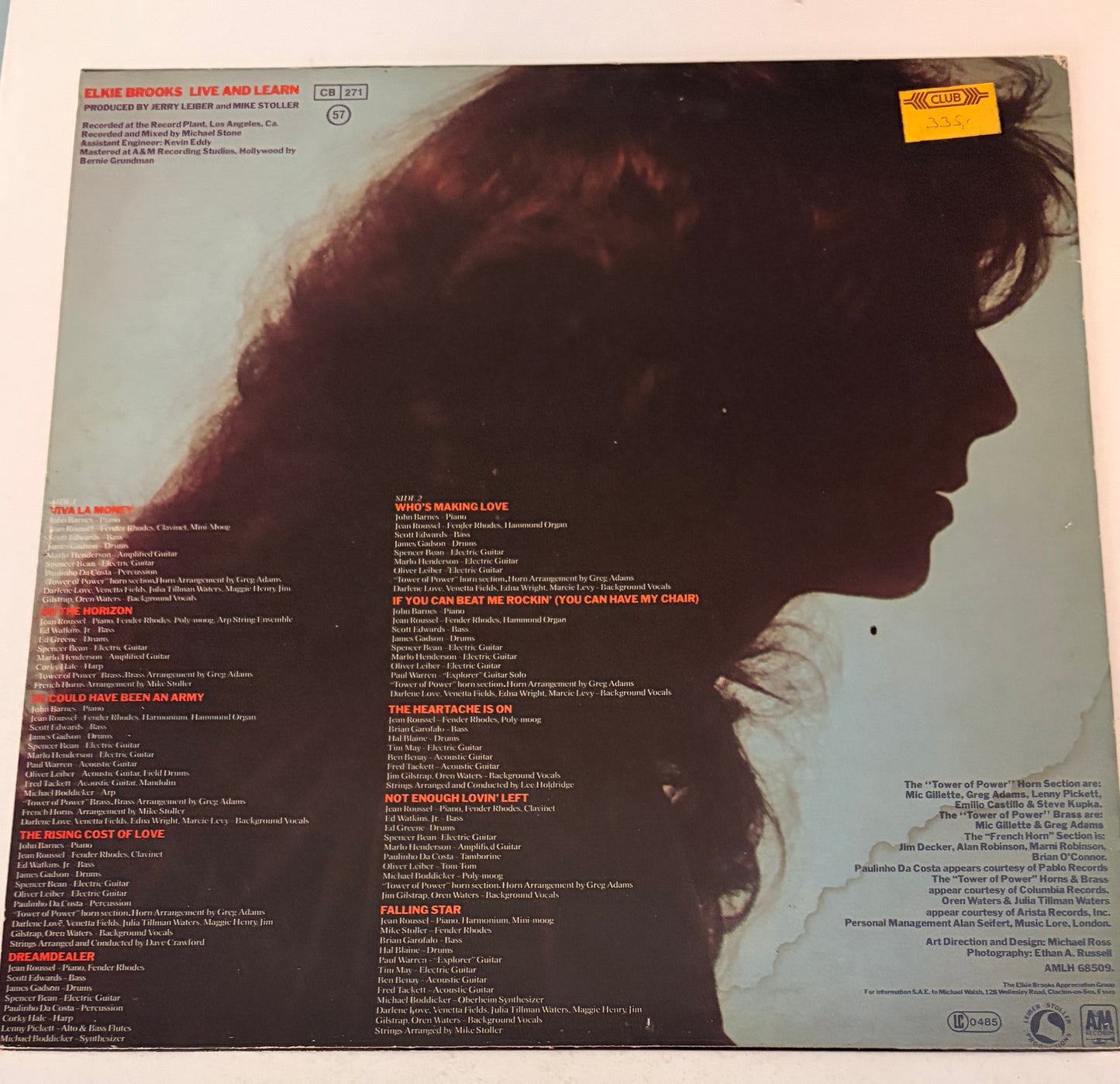 Elkie Brooks Live and Learn 1979 Vinyl LP
