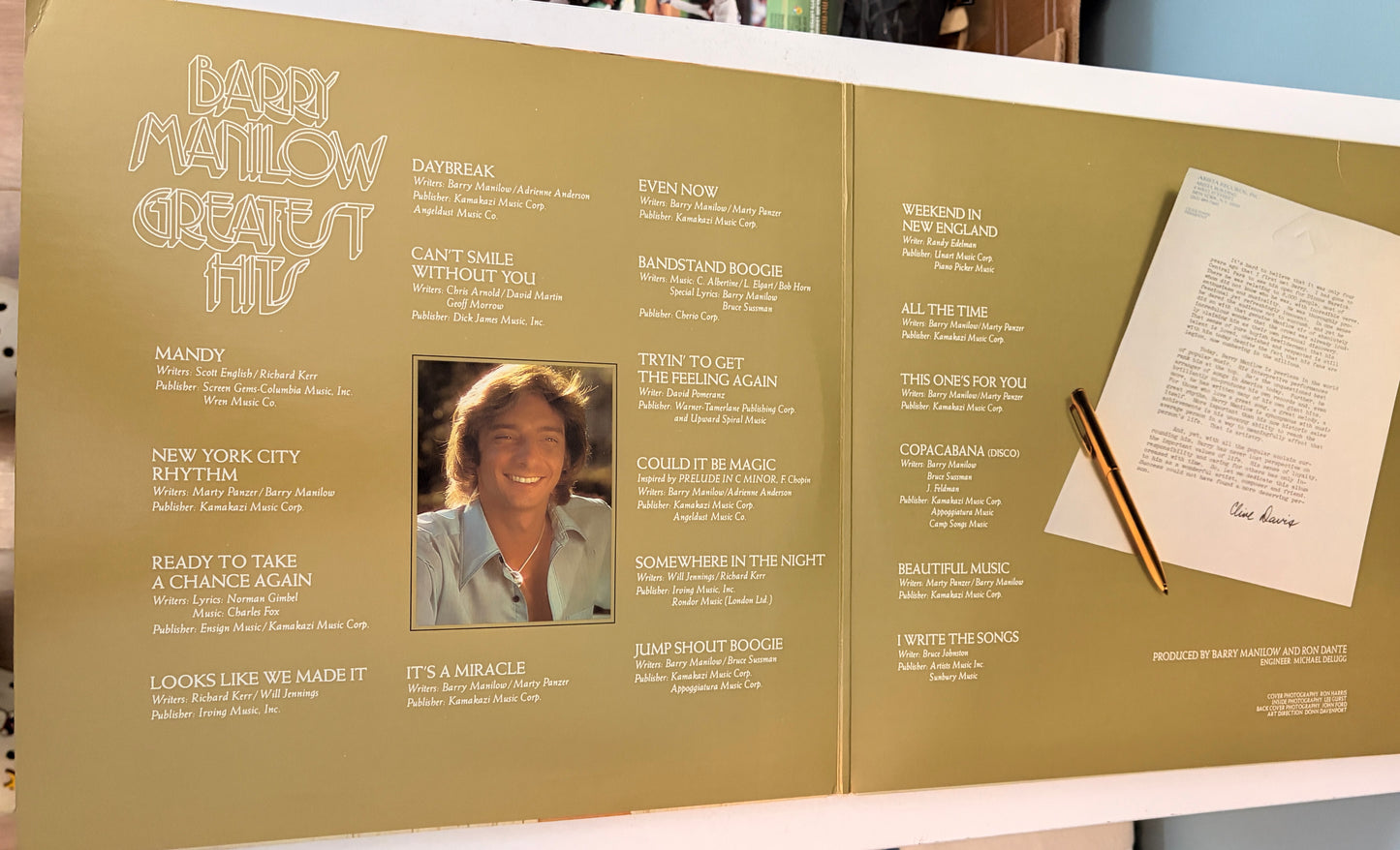 Barry Manilow Greatest Hits 1978 Double Vinyl LP
