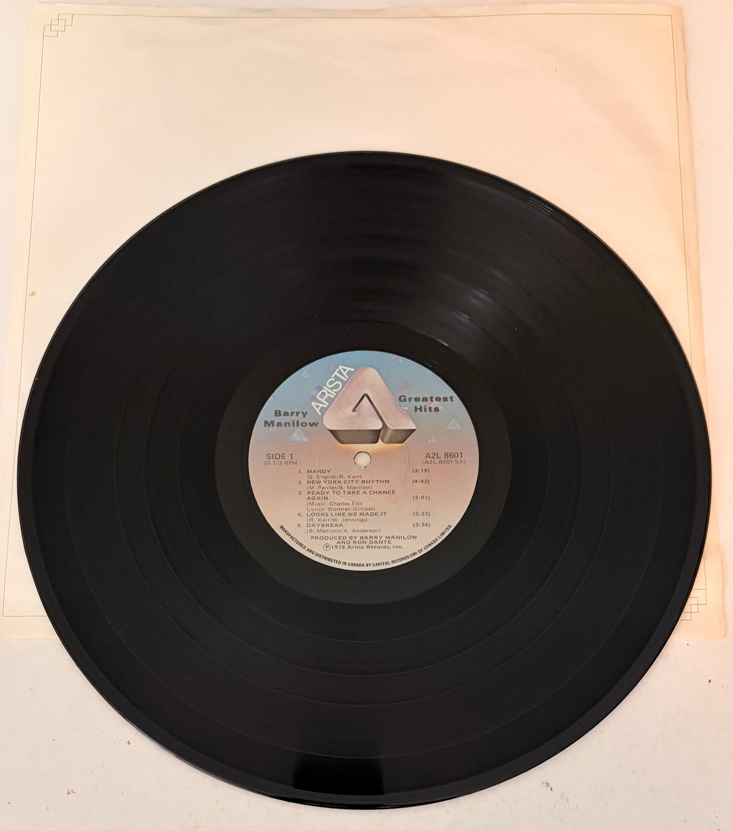 Barry Manilow Greatest Hits 1978 Double Vinyl LP