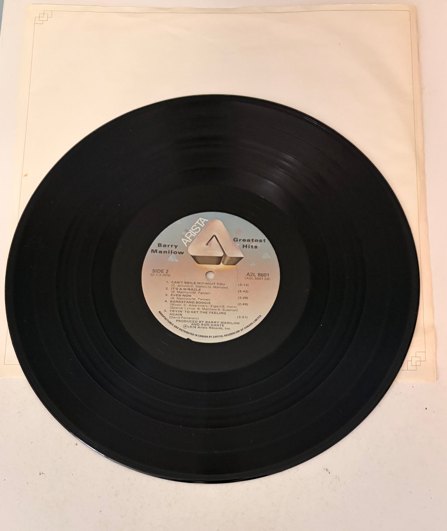Barry Manilow Greatest Hits 1978 Double Vinyl LP