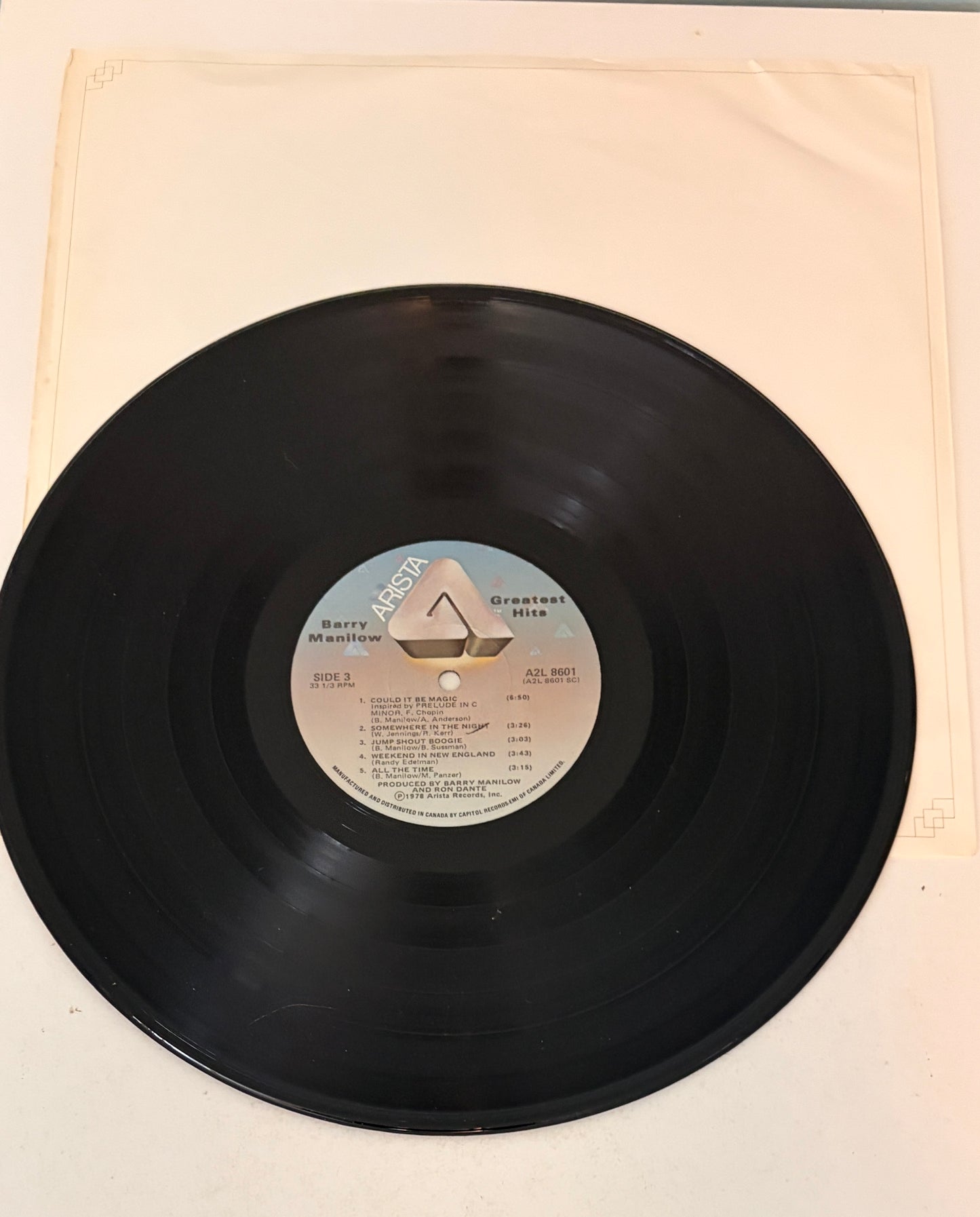 Barry Manilow Greatest Hits 1978 Double Vinyl LP