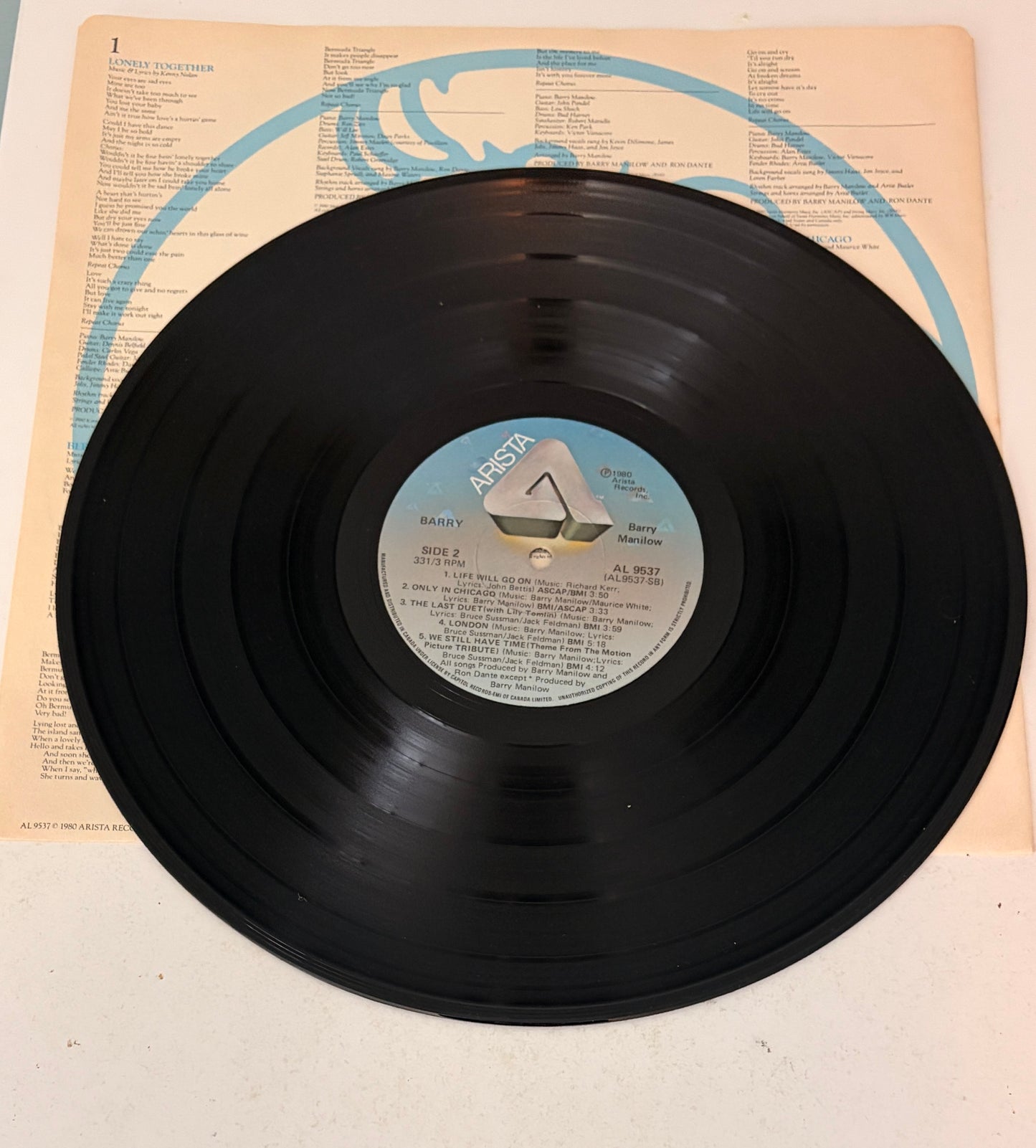 Barry Manilow - Barry 1980 Vinyl LP