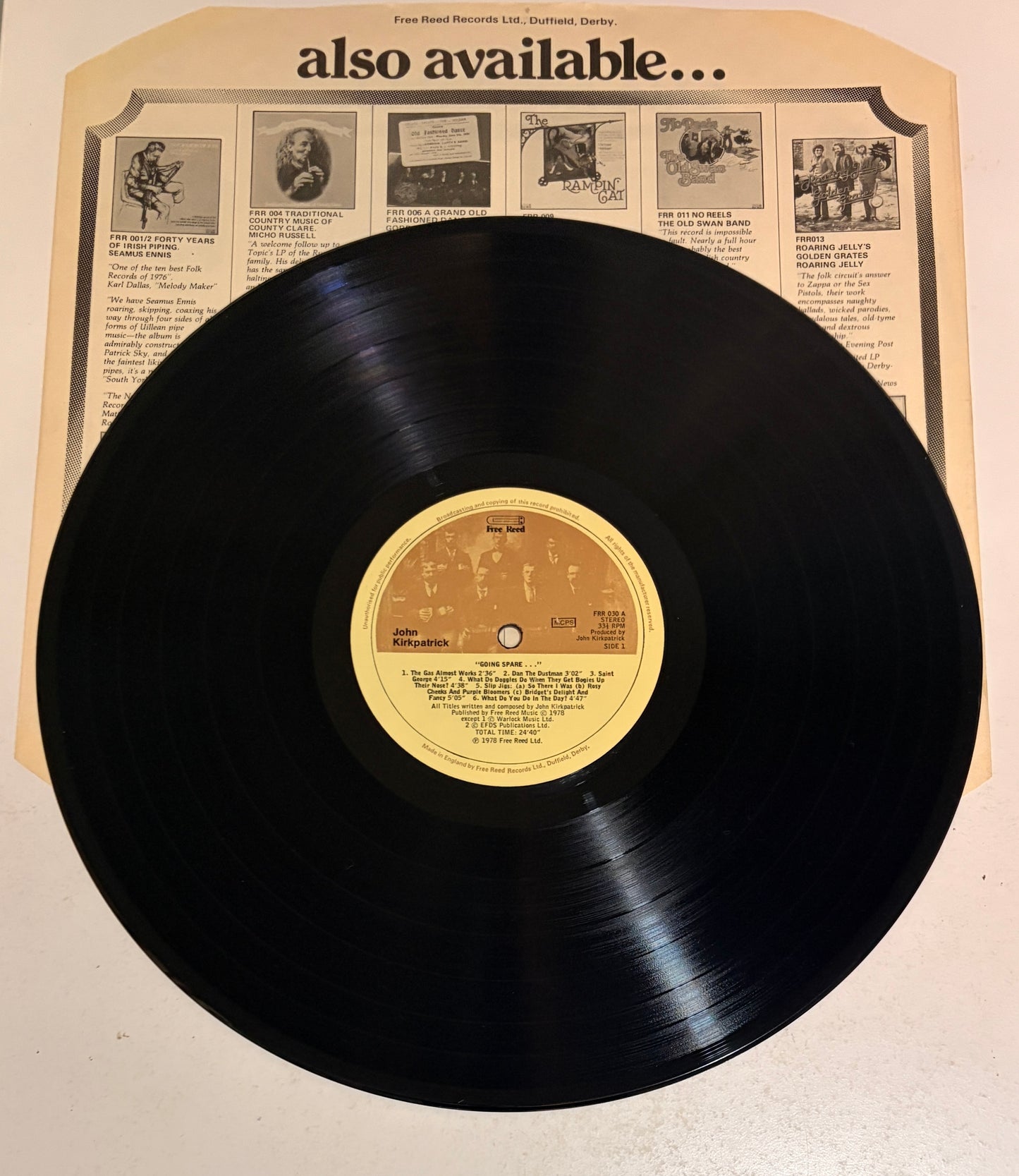 John Kirkpatrick – Going Spare 1975 Vinyl LP