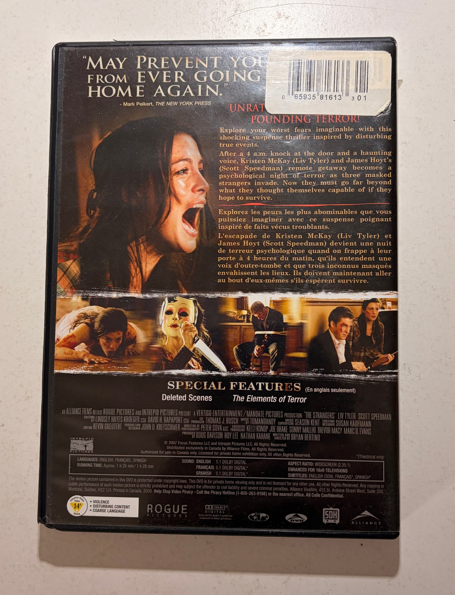 The Strangers Unrated Version 2007 DVD