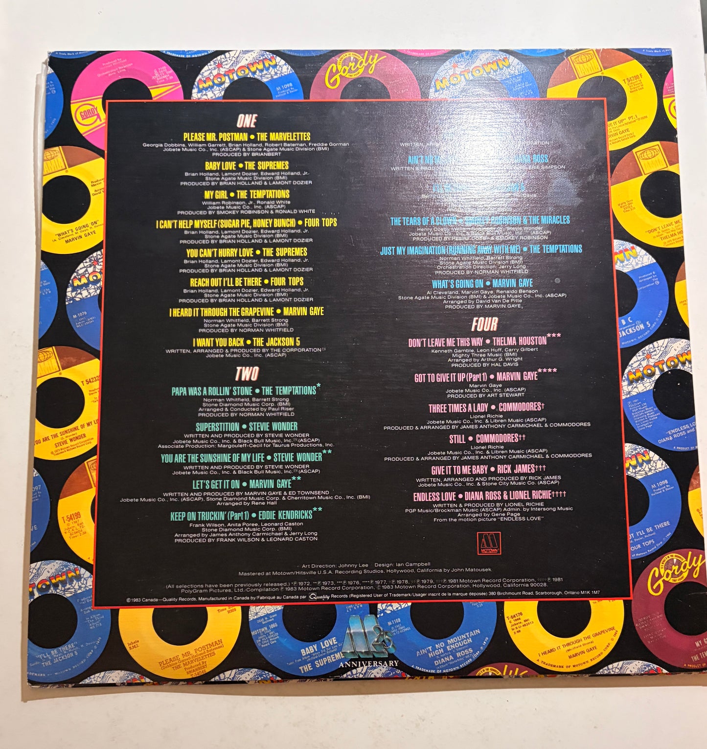 25 #1 Hits From 25 Years Motown 1983 Vinyl Double LP