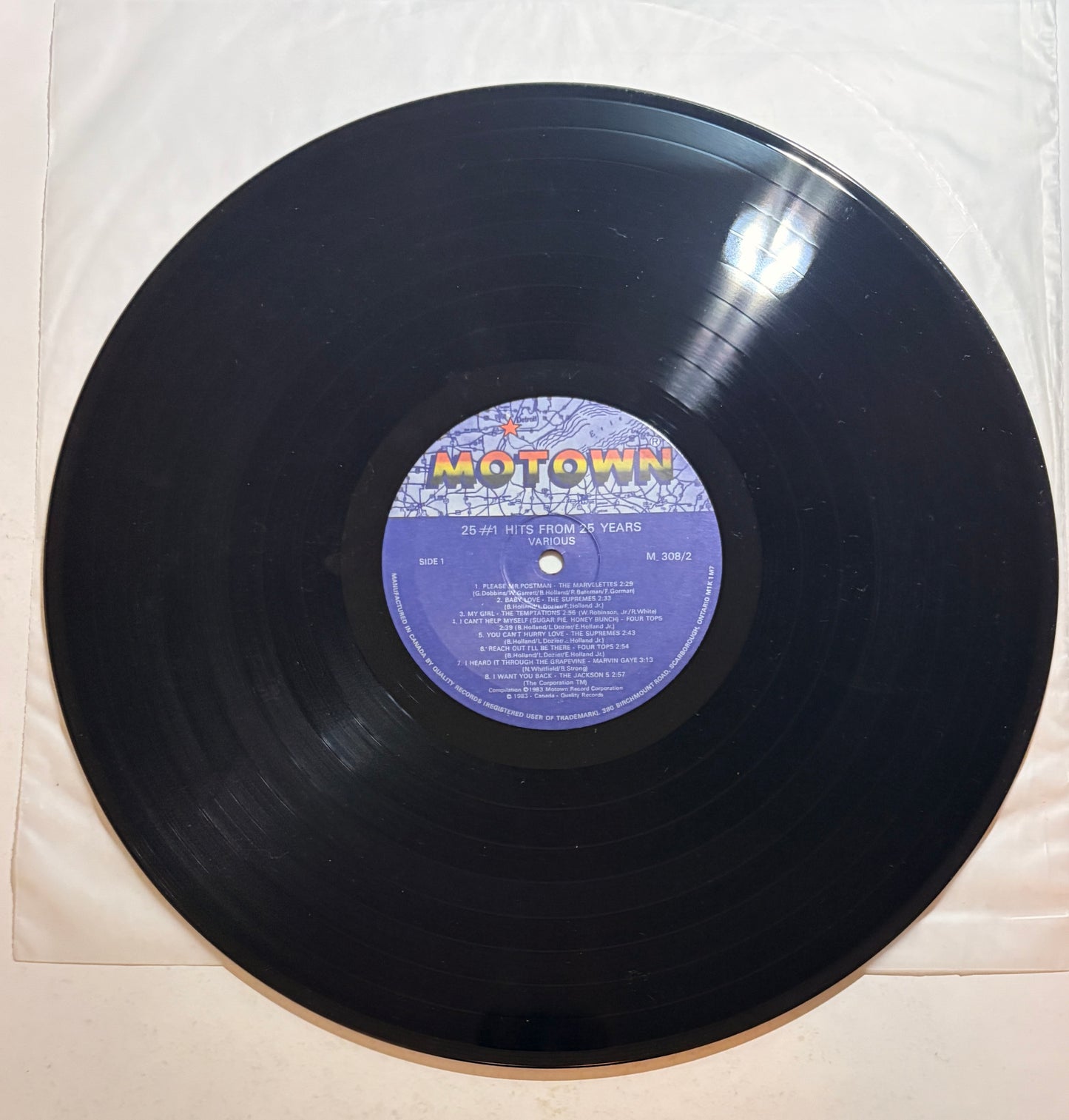 25 #1 Hits From 25 Years Motown 1983 Vinyl Double LP