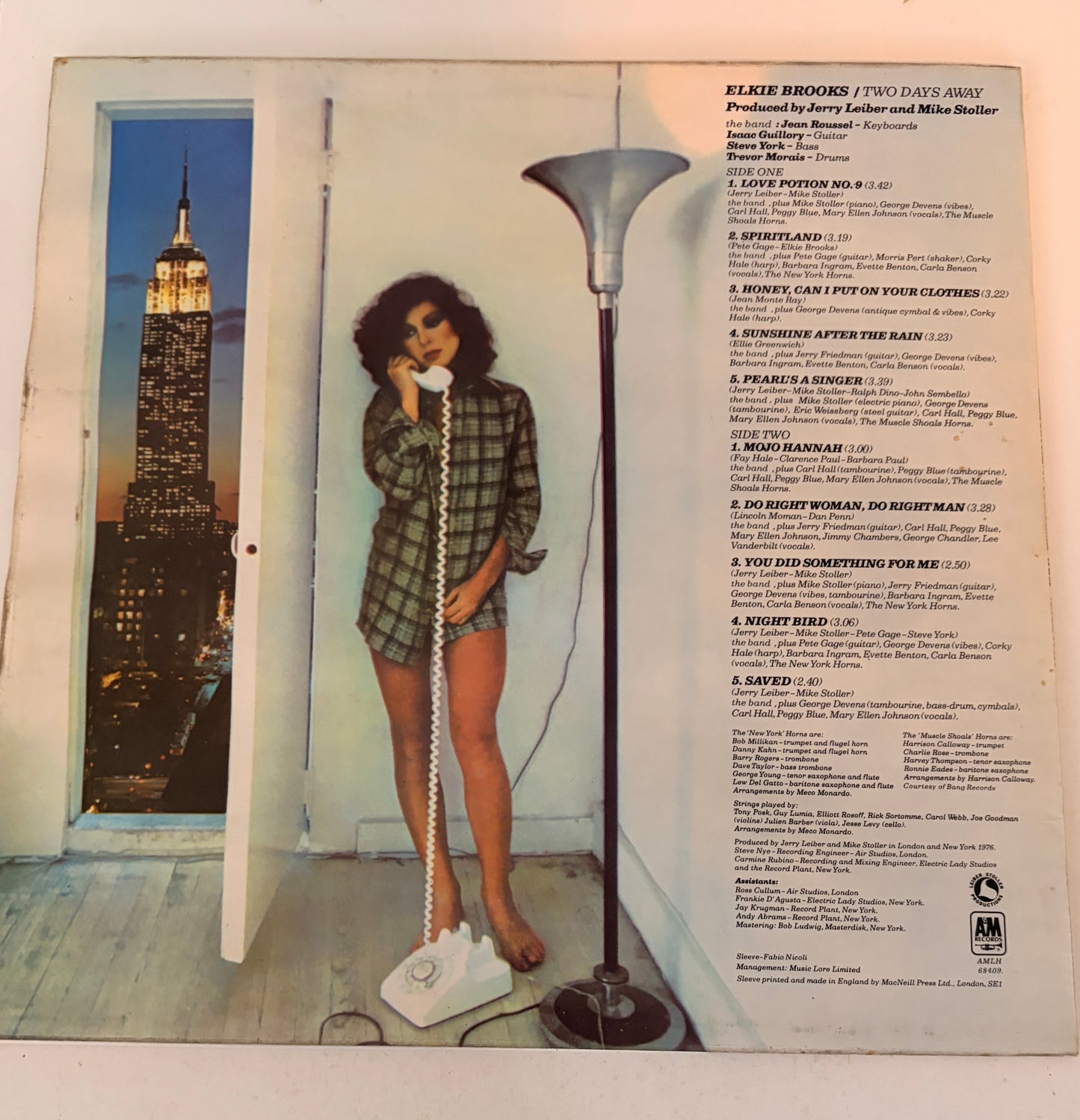 Elkie Brooks Two Days Away 1977 Vinyl LP AMLH 68409