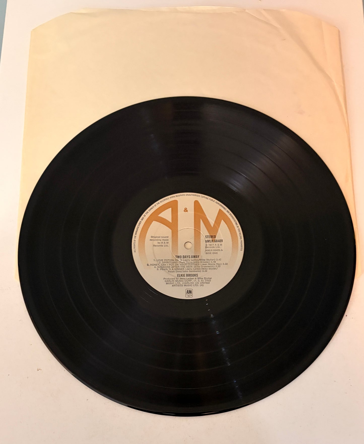 Elkie Brooks Two Days Away 1977 Vinyl LP AMLH 68409