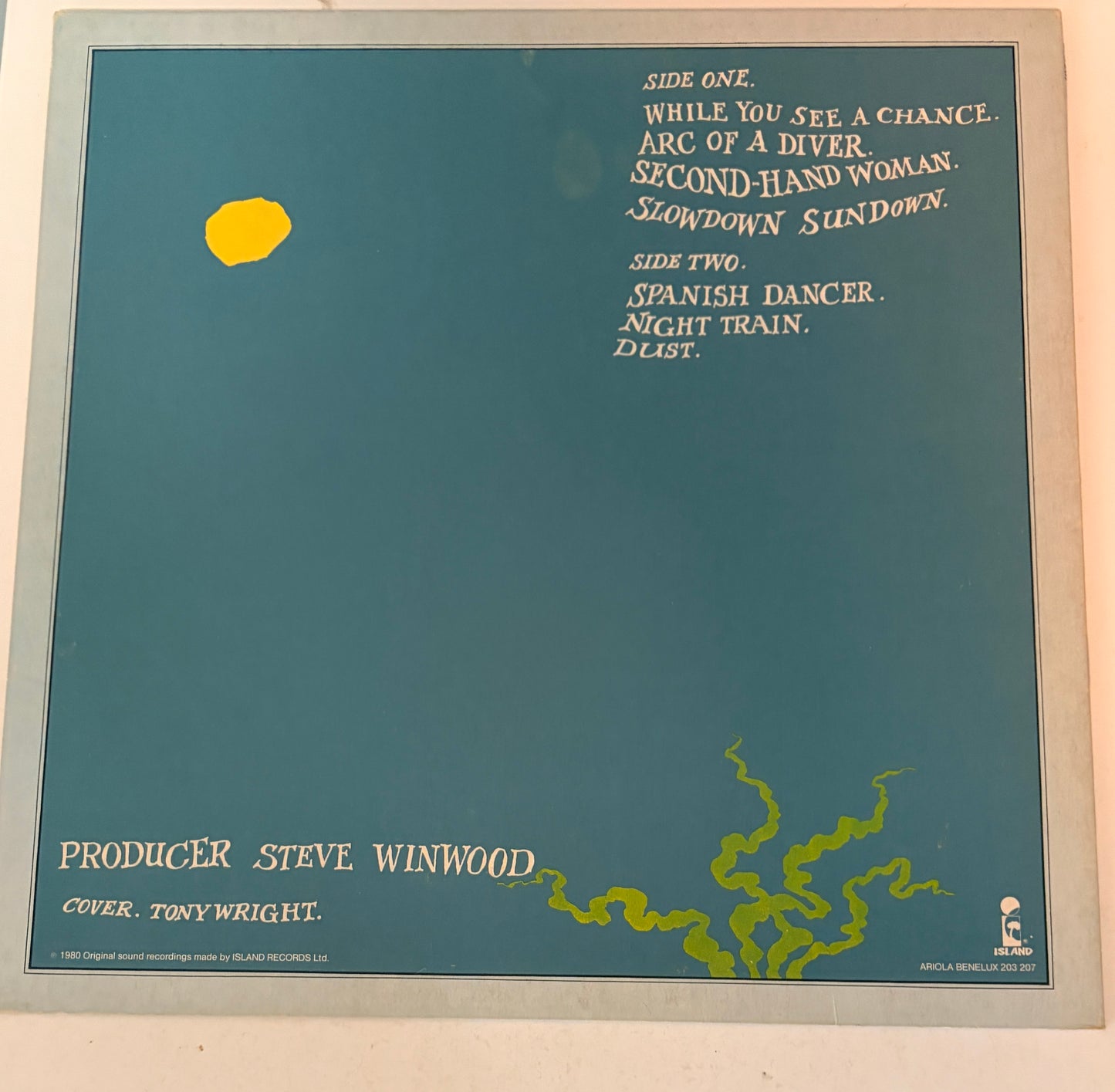 Steve Winwood Arc of a Diver 1980 Vinyl LP (NL Release)