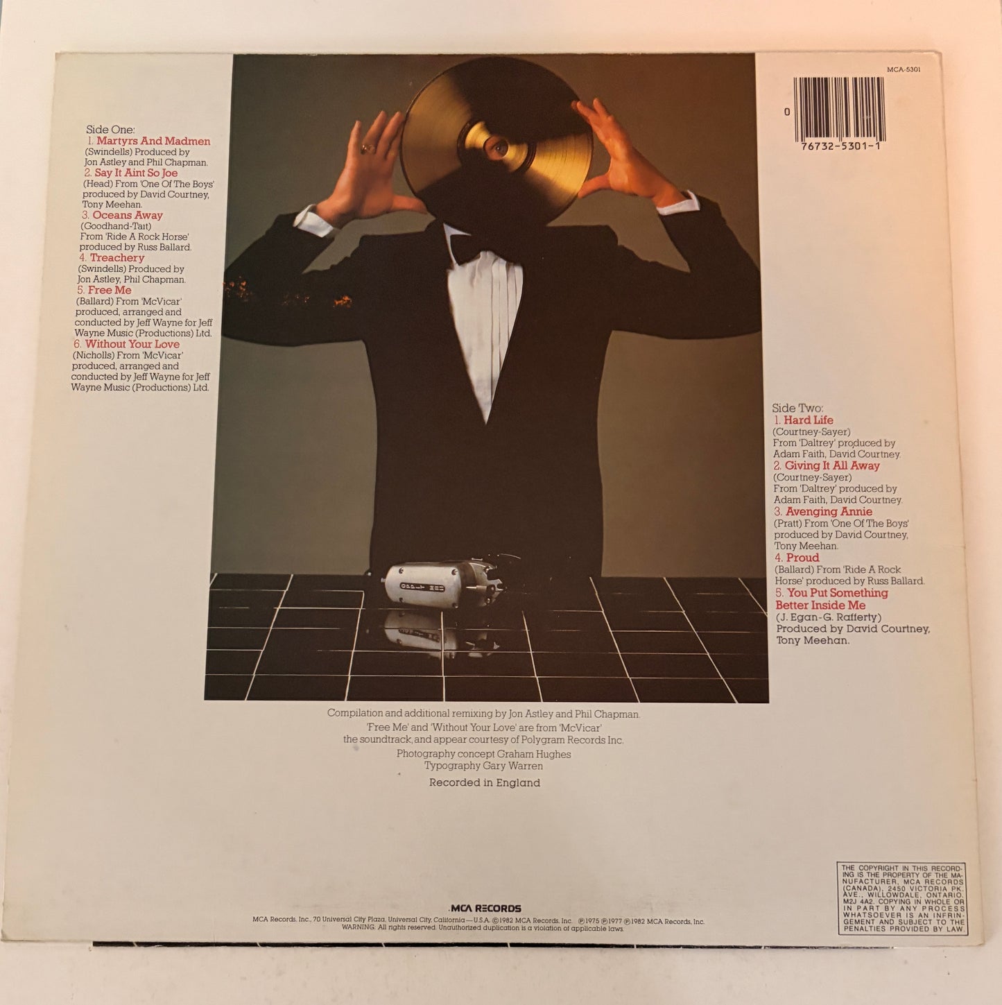Roger Daltrey Best Bits 1982 Vinyl LP