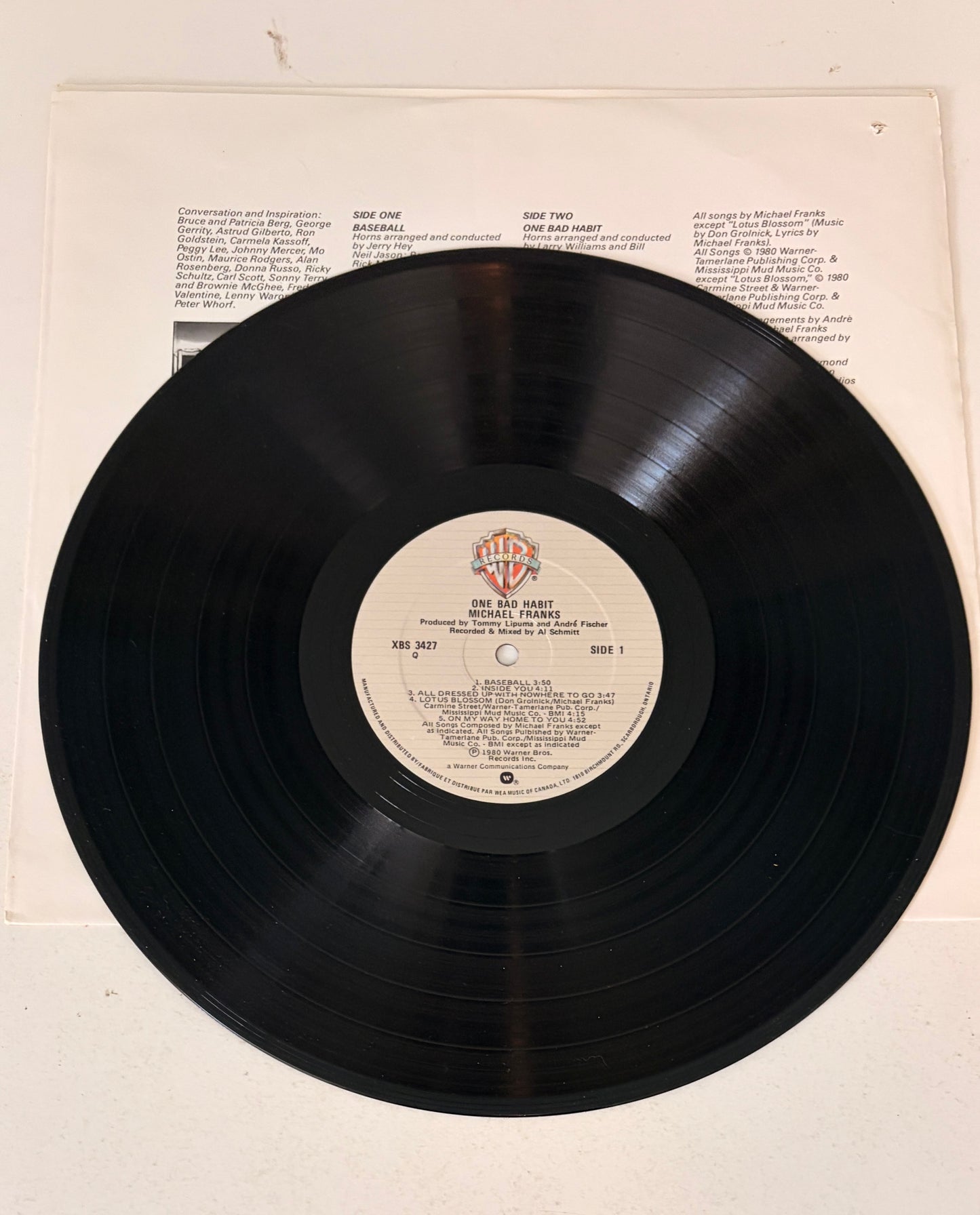 Michael Franks - One Bad Habit 1980 Vinyl LP