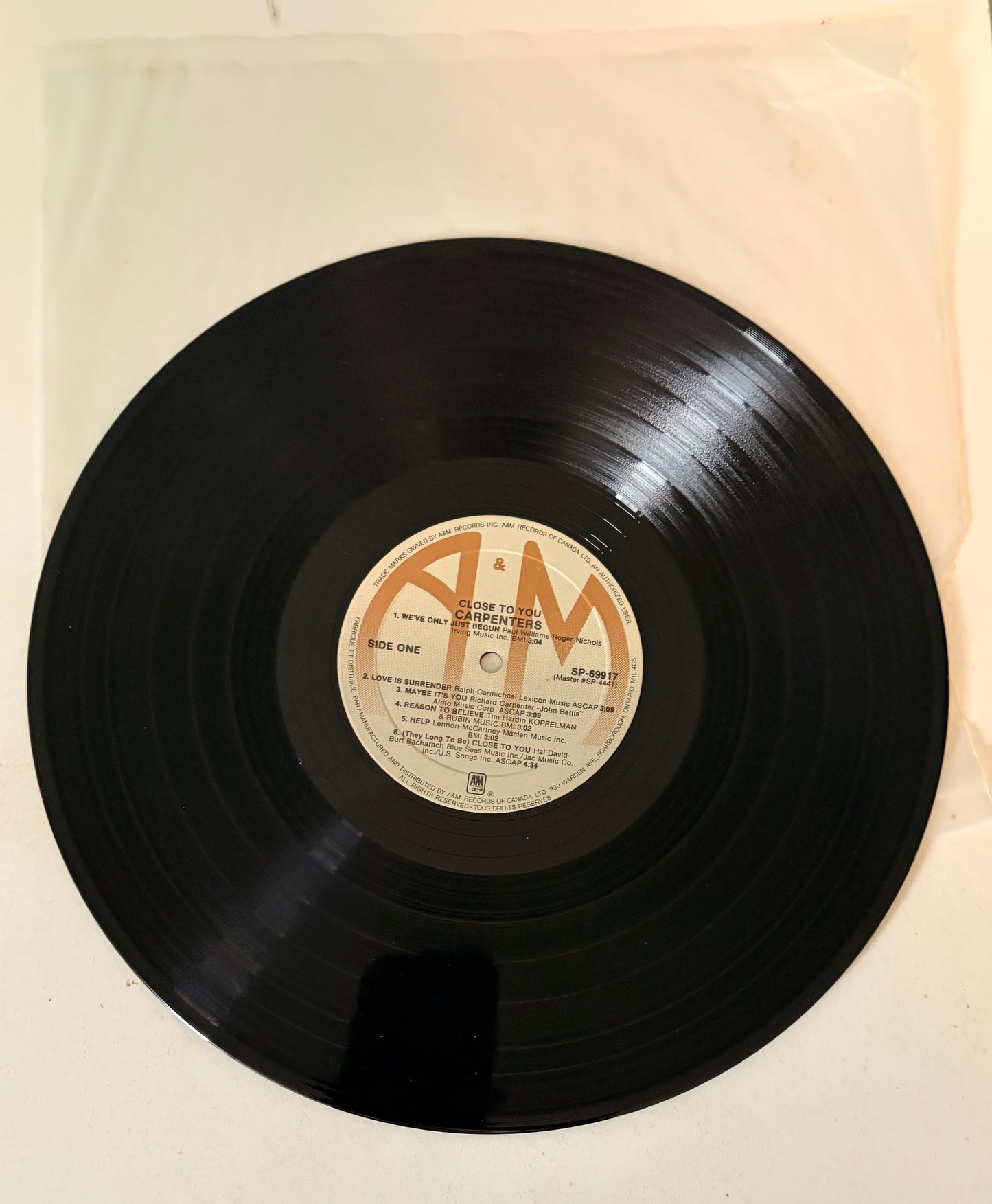 The Carpenters - Close to You 1970 Vinyl LP