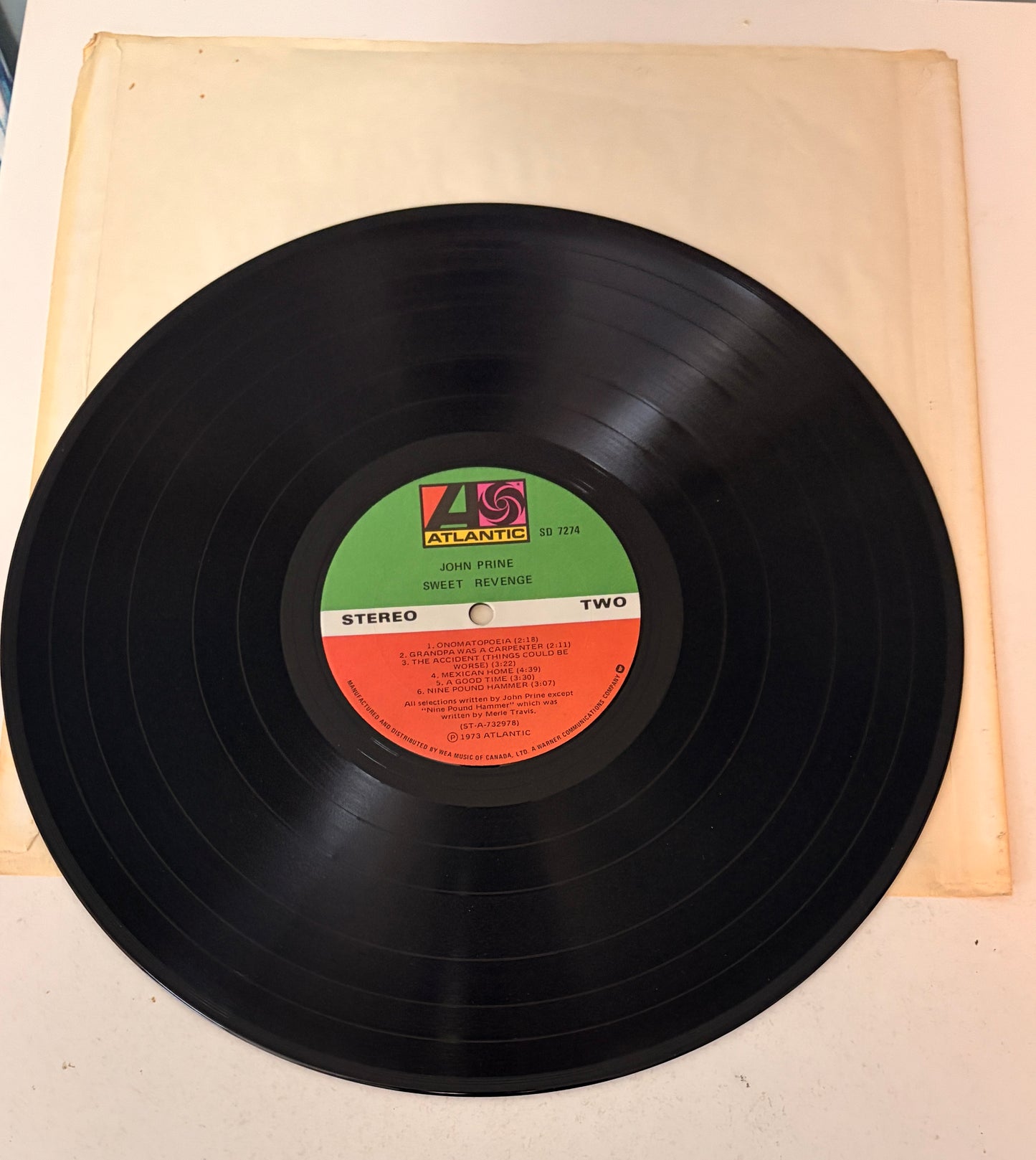 John Prine - Sweet Revenge 1973 Vinyl LP