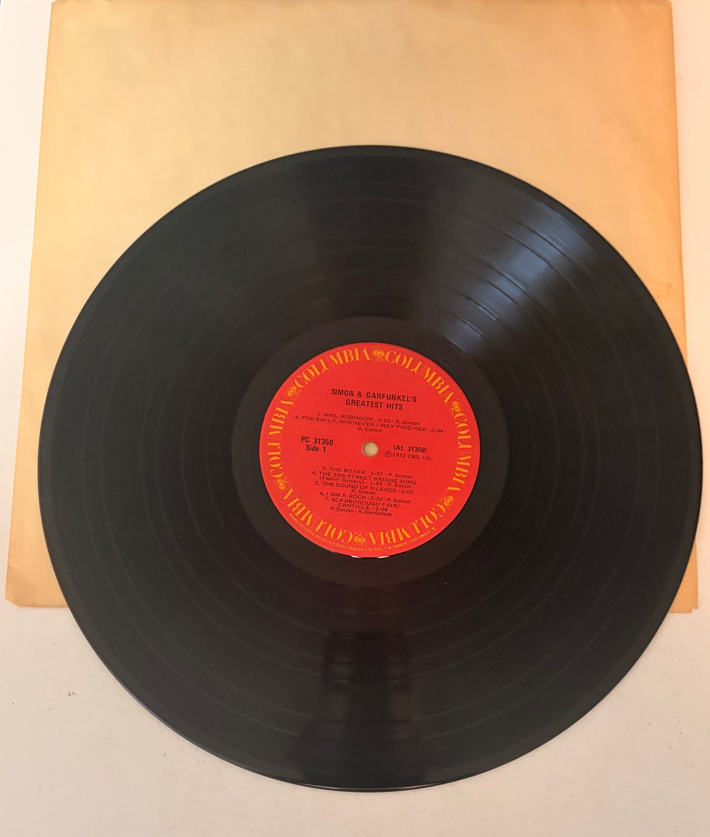 Simon and Garfunklel Greatest Hits 1972 Vinyl LP