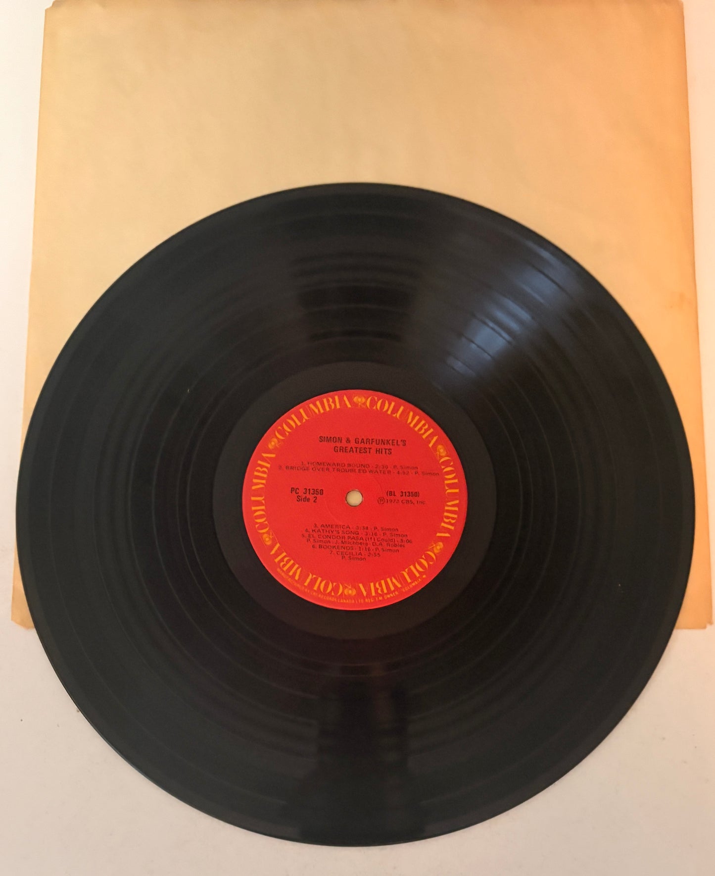 Simon and Garfunklel Greatest Hits 1972 Vinyl LP