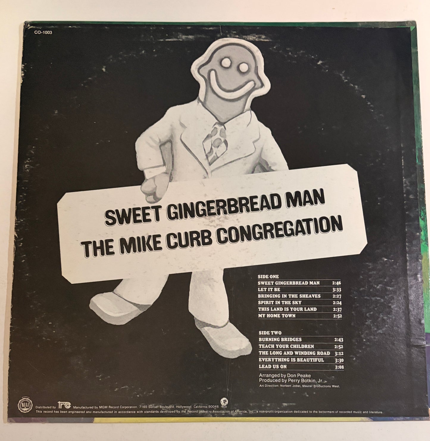 Sweet Gingerbread Man The Mike Curb Congregation 1970 Vinyl LP