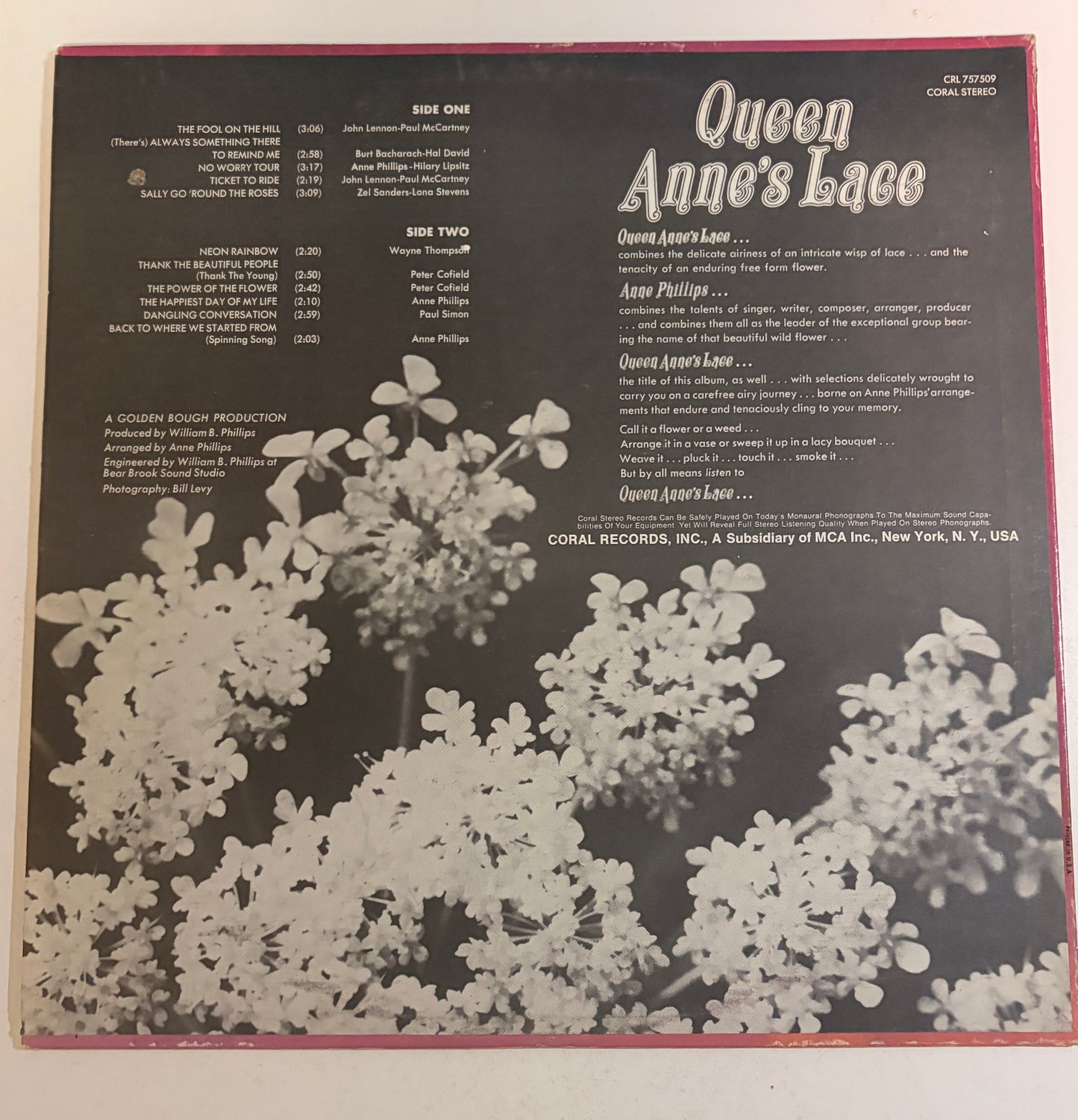 Queen Anne's Lace 1969 Vinyl LP